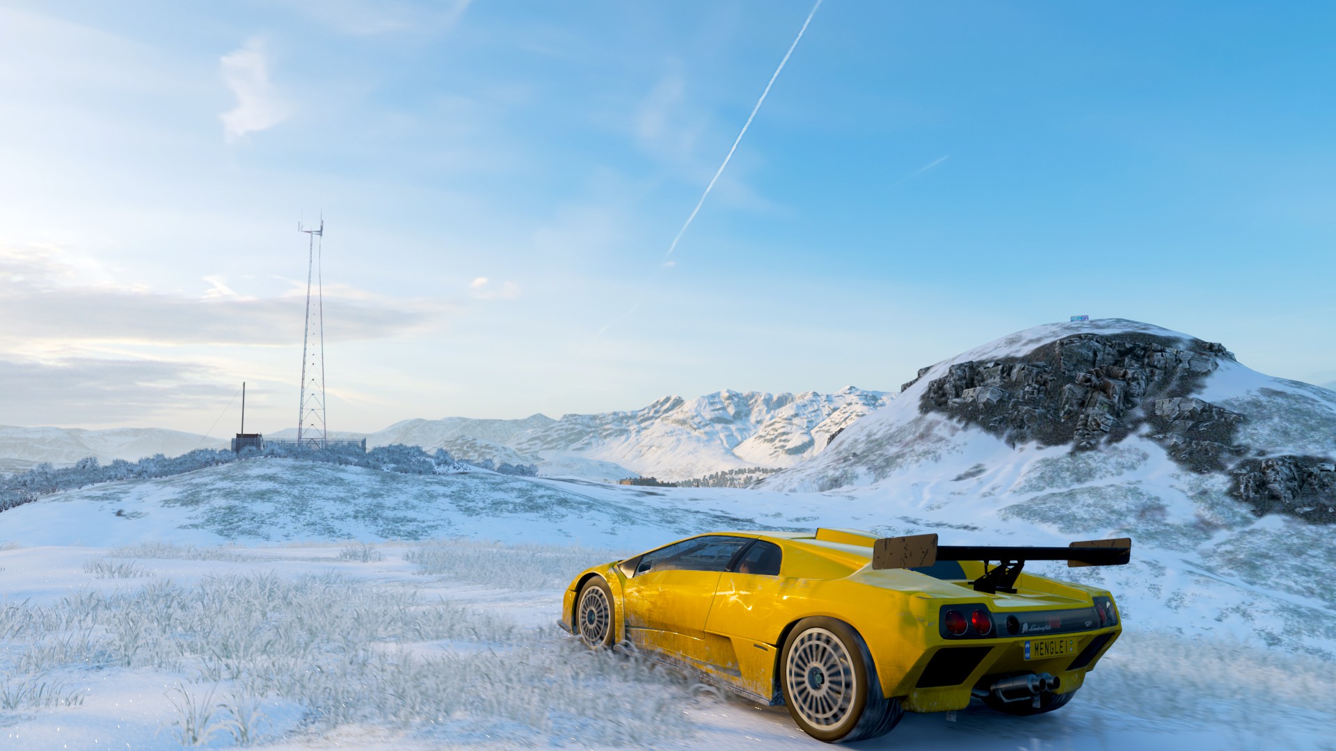 General 1920x1080 Forza Horizon 4 landscape video games snow car vehicle sky clouds video game art side view licence plates CGI taillights