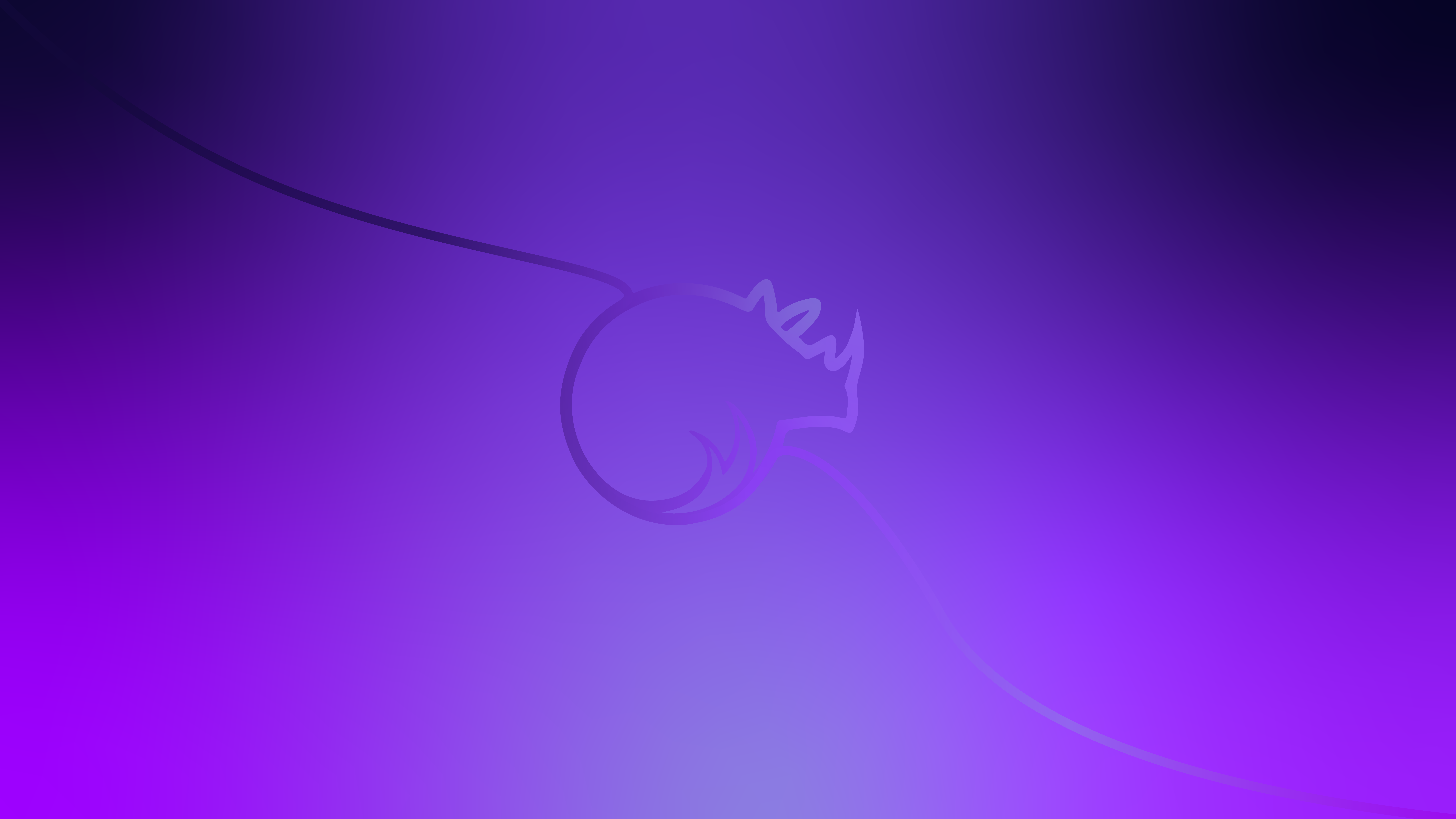 General 8000x4500 Linux Rhino Linux purple rhino logo operating system simple background animals minimalism