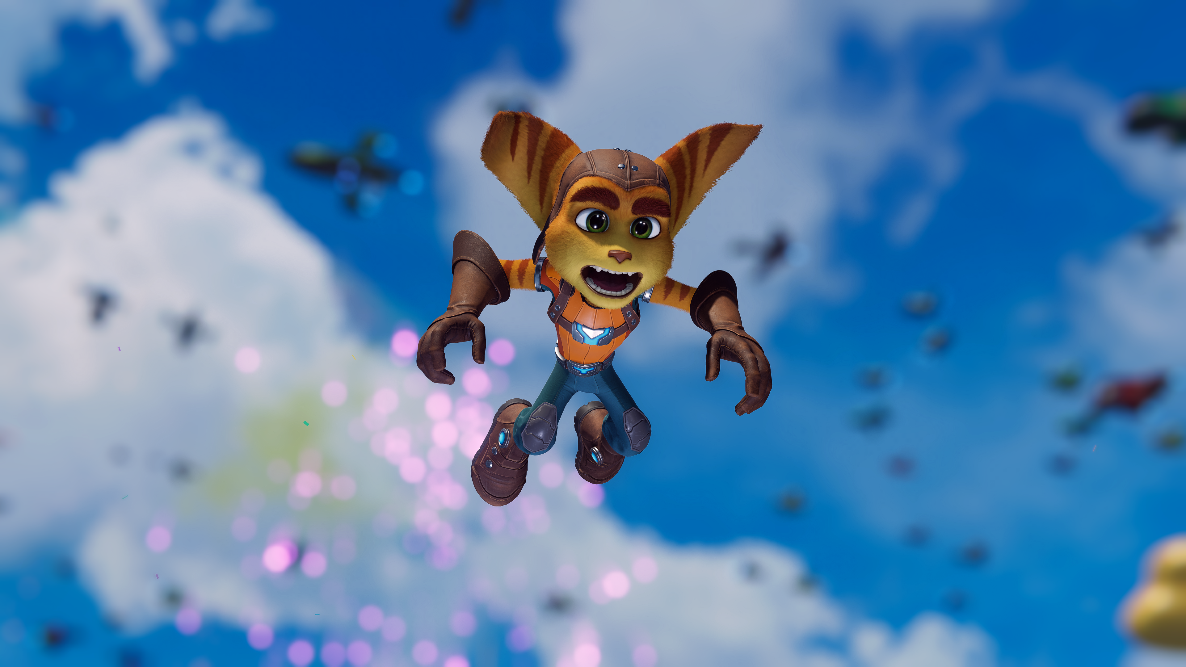 General 3840x2160 Nvidia RTX Ratchet & Clank: Rift Apart Sony video games CGI video game art blurred blurry background video game characters PlayStation Insomniac Games