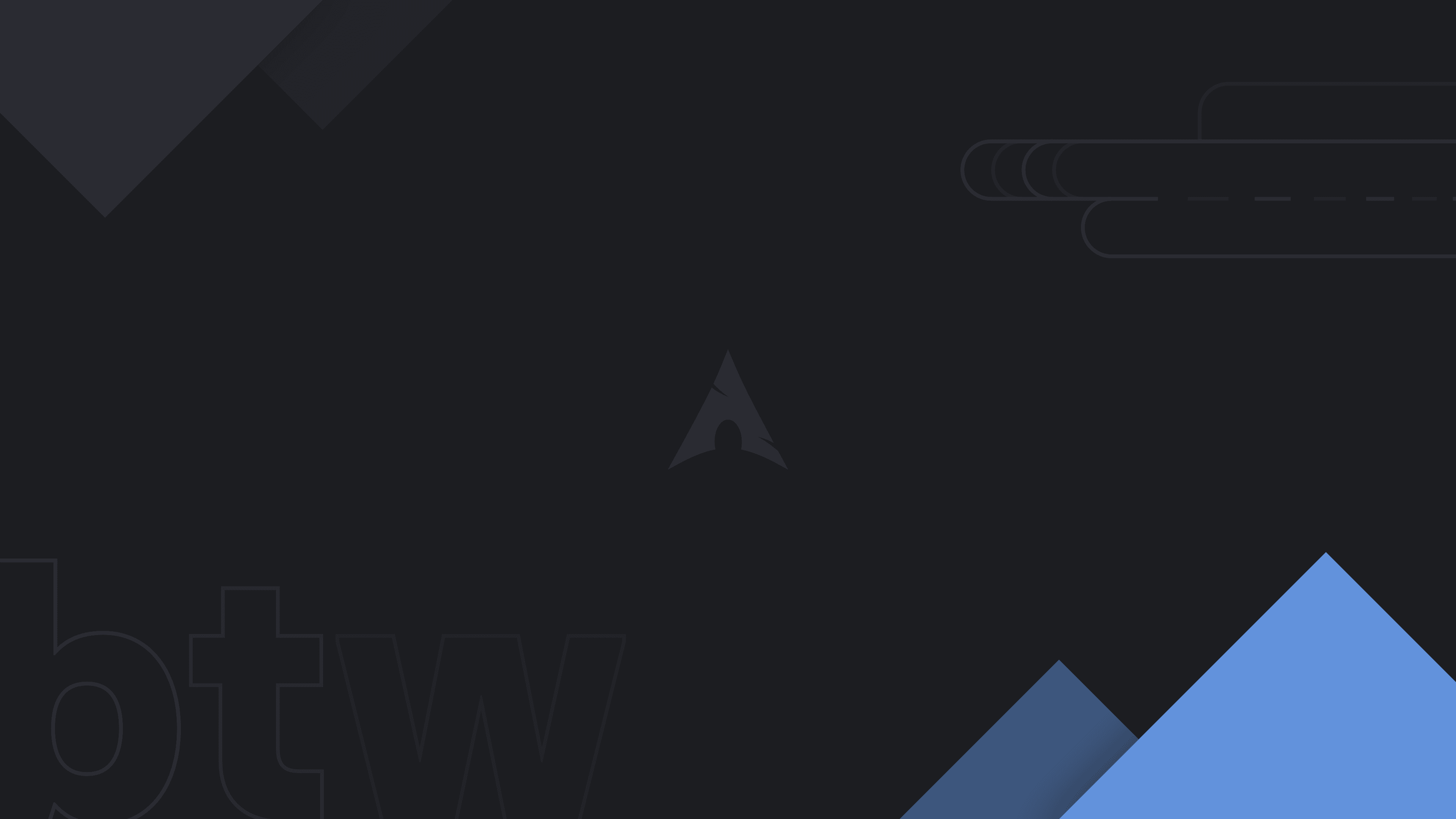 General 3840x2160 Linux Arch Linux mountains logo text black background minimalism