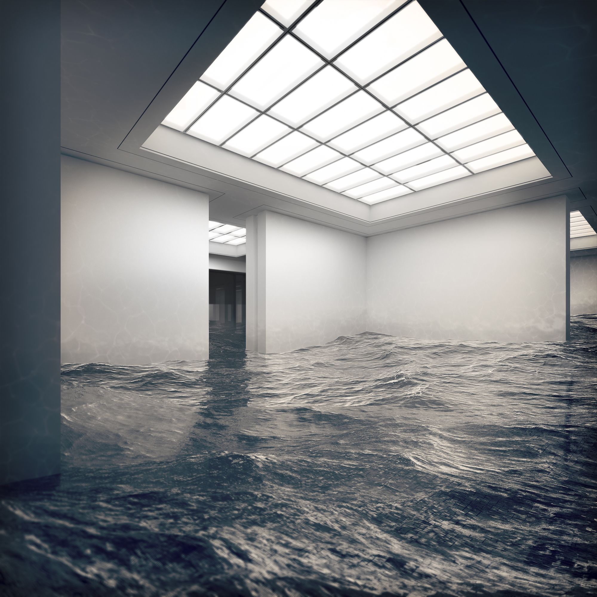 General 2000x2000 room water flood surreal digital art indoors CGI