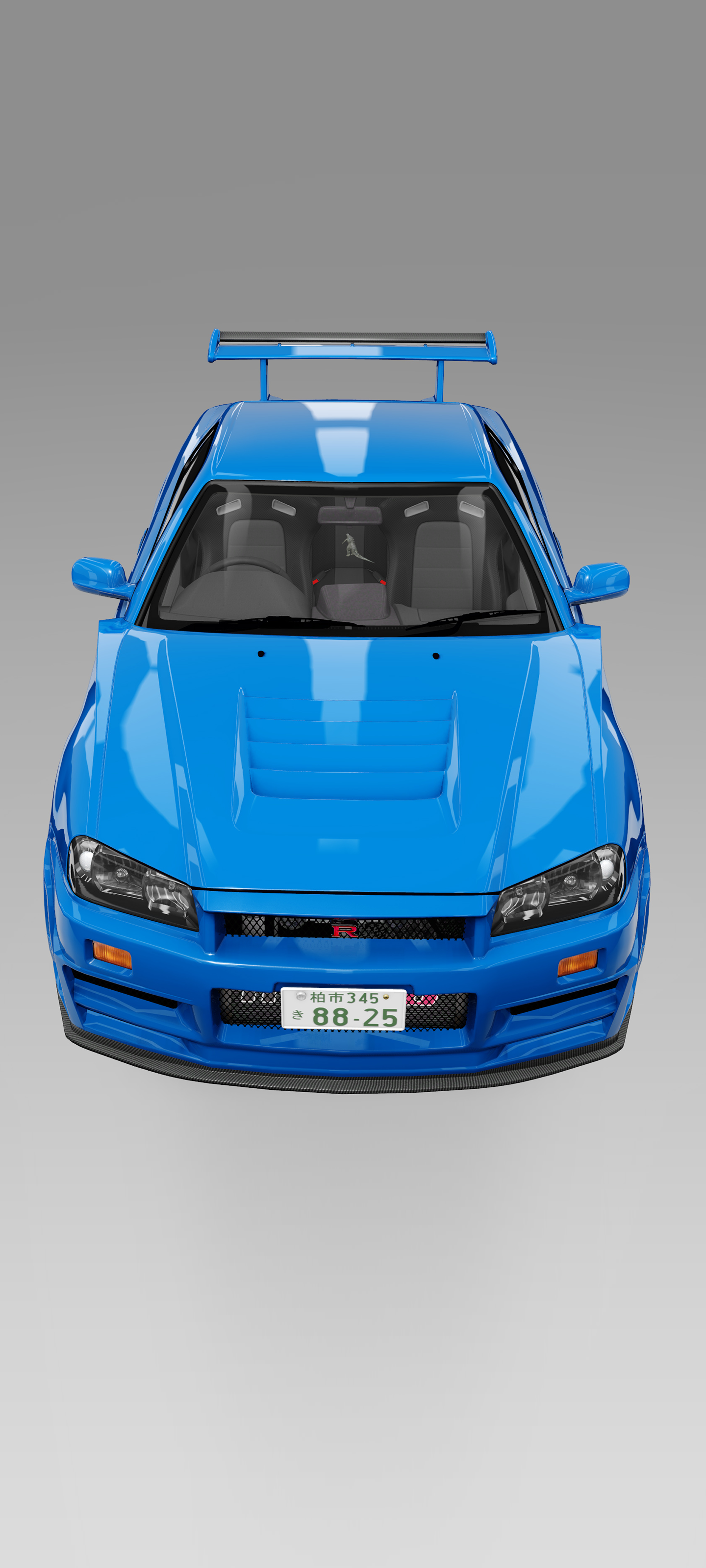 General 1440x3200 Nissan numbers car vehicle blue cars Nissan Skyline Nissan Skyline R34 Japanese cars