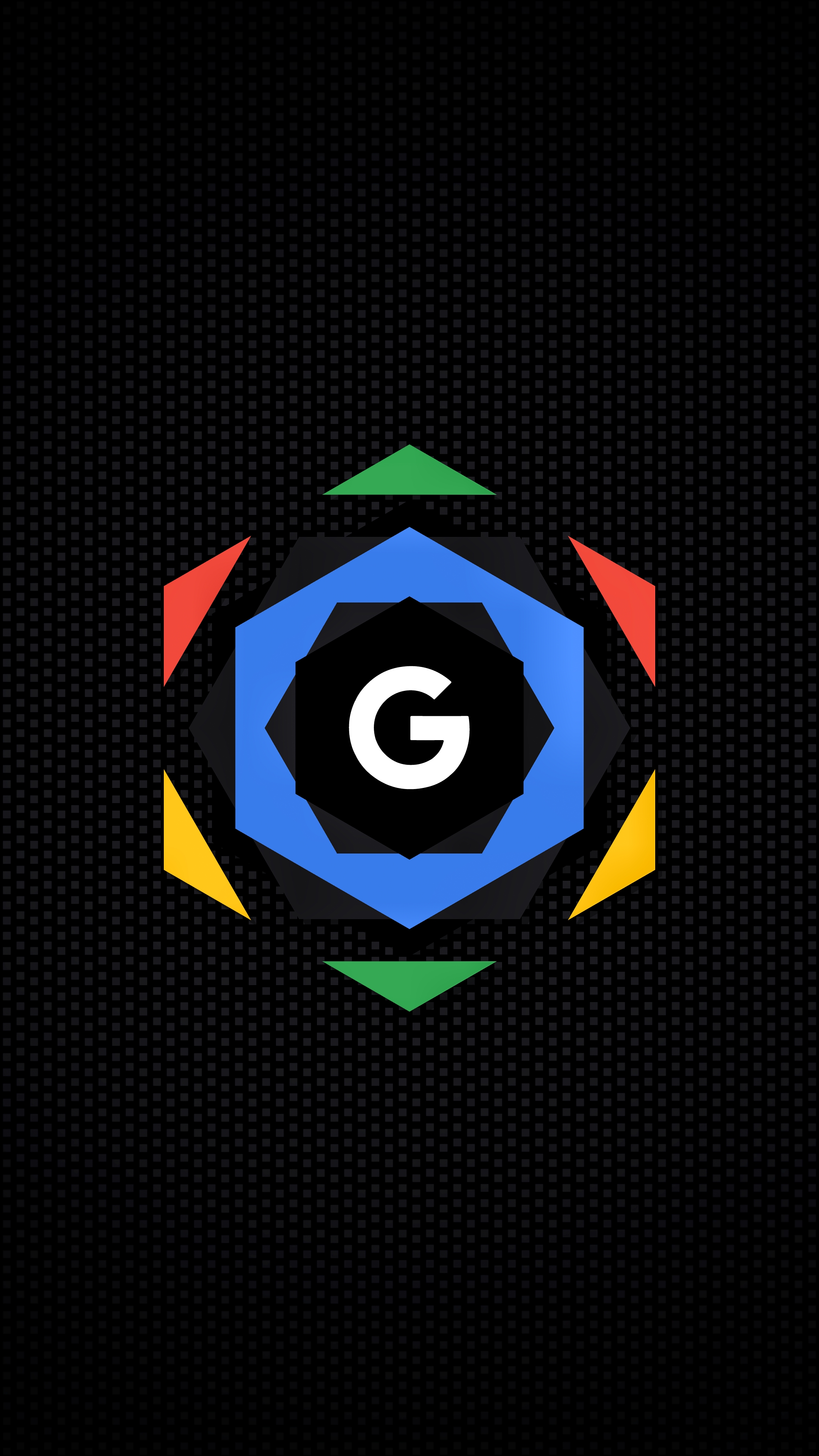 General 2160x3840 Google dark minimalism abstract hexagon portrait display