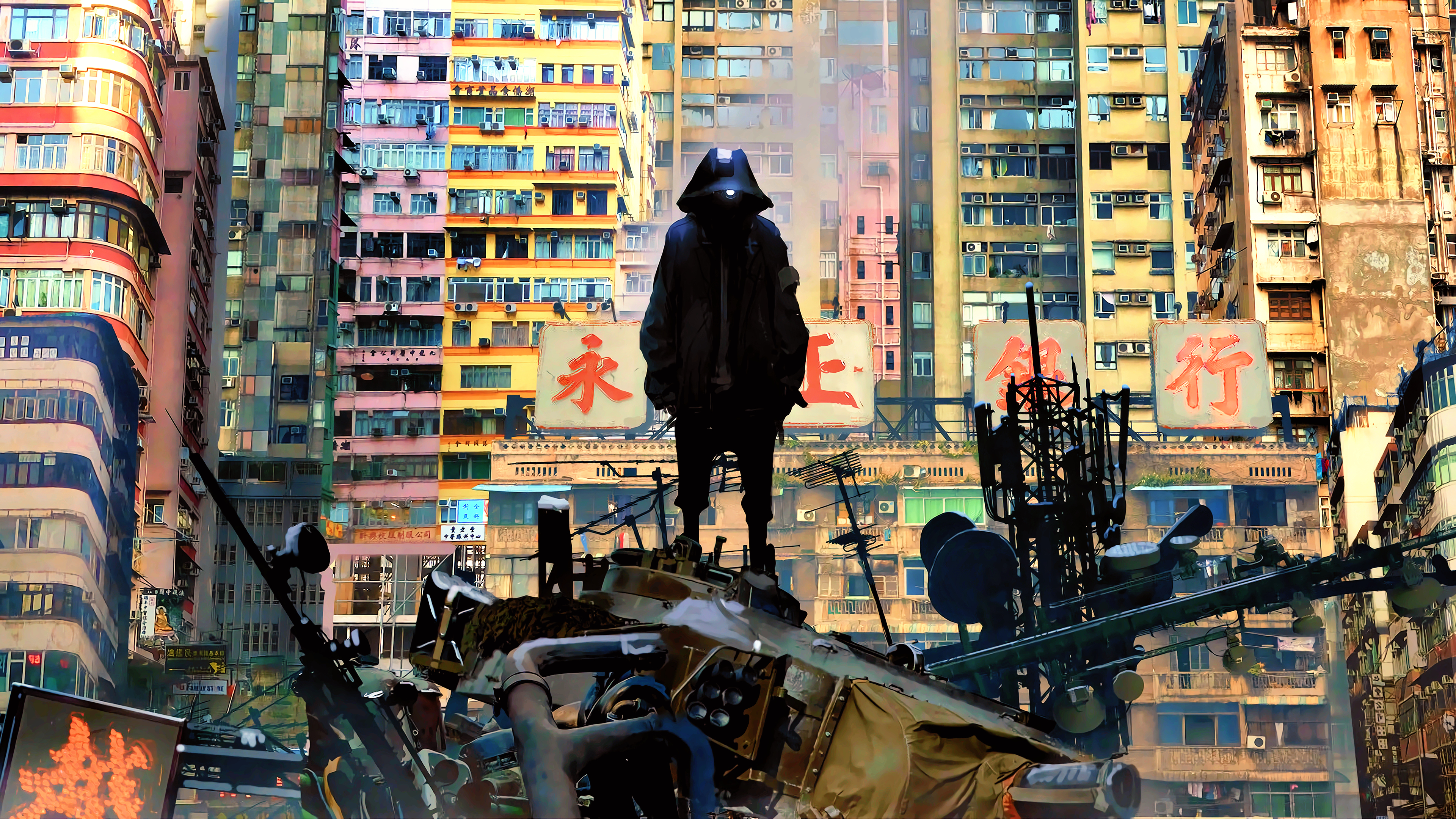General 3840x2160 science fiction digital art concept art artwork futuristic fantasy art fan art CGI cyberpunk cyber cityscape block of flats
