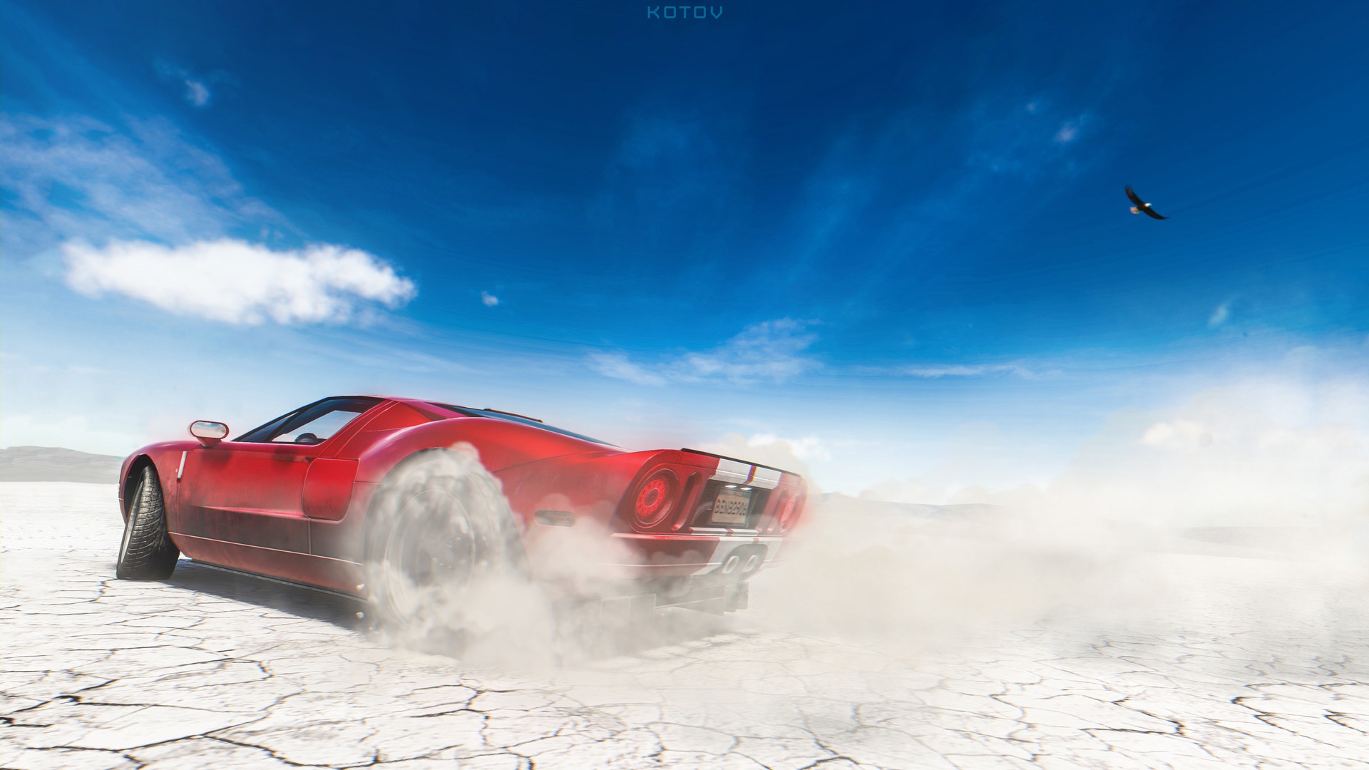 General 1920x1080 sky blue car vehicle red cars Ford GT mk I Ford GT Ford