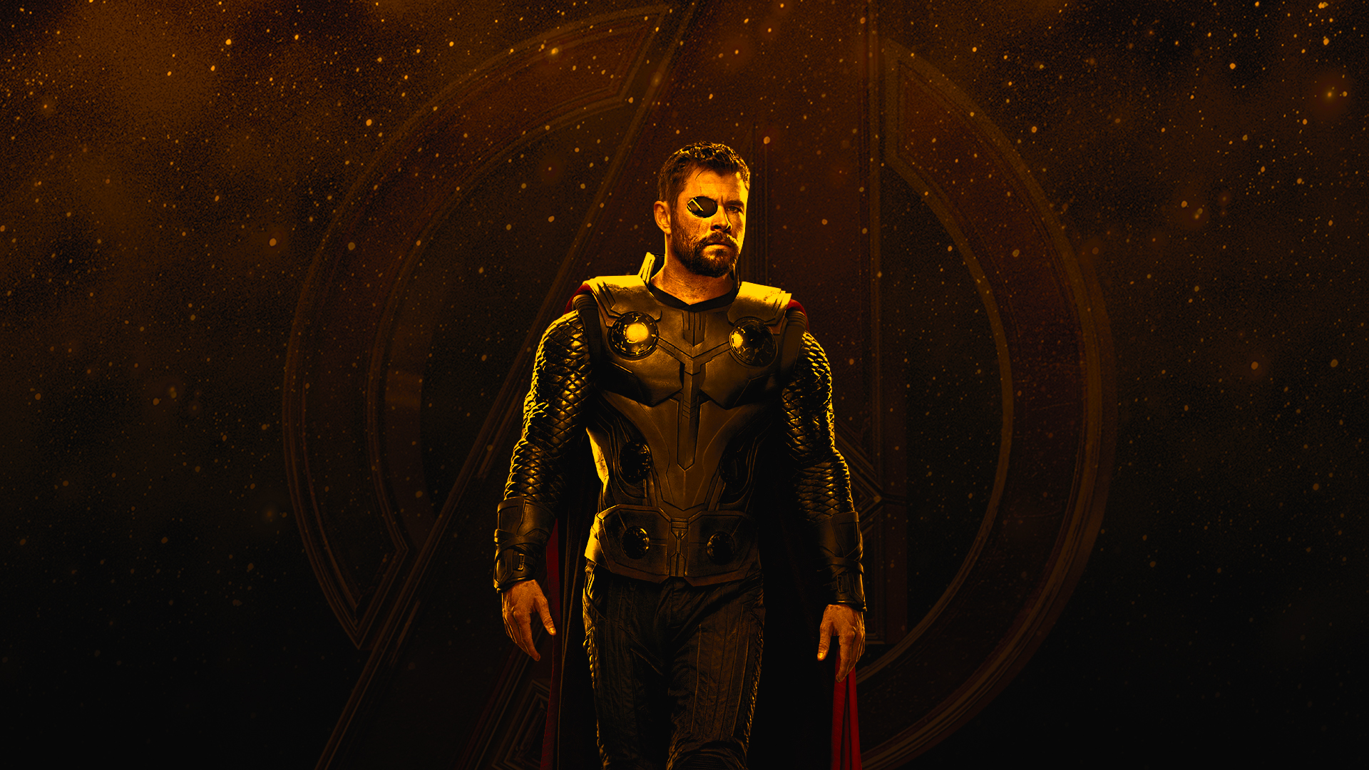 General 1920x1080 Thor Avengers Endgame Avengers: Infinity war Thor : Ragnarok Chris Hemsworth eyepatches actor superhero