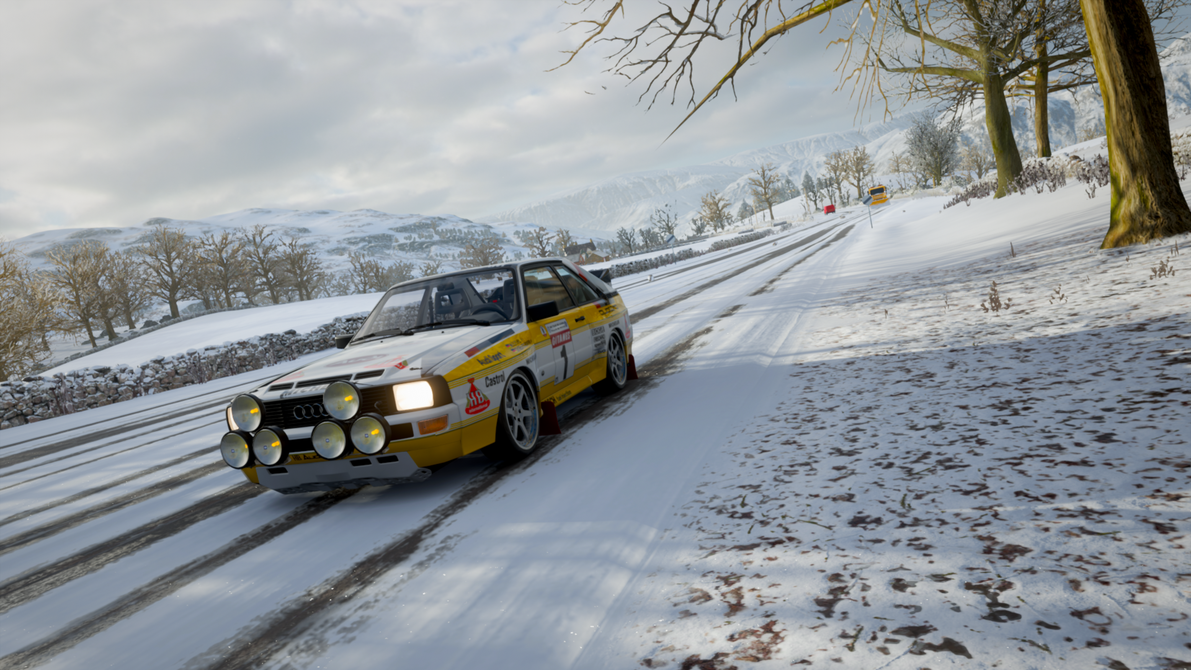 General 3840x2160 Forza Horizon 4 Forza Audi Quattro snow car video games screen shot racing vehicle Audi