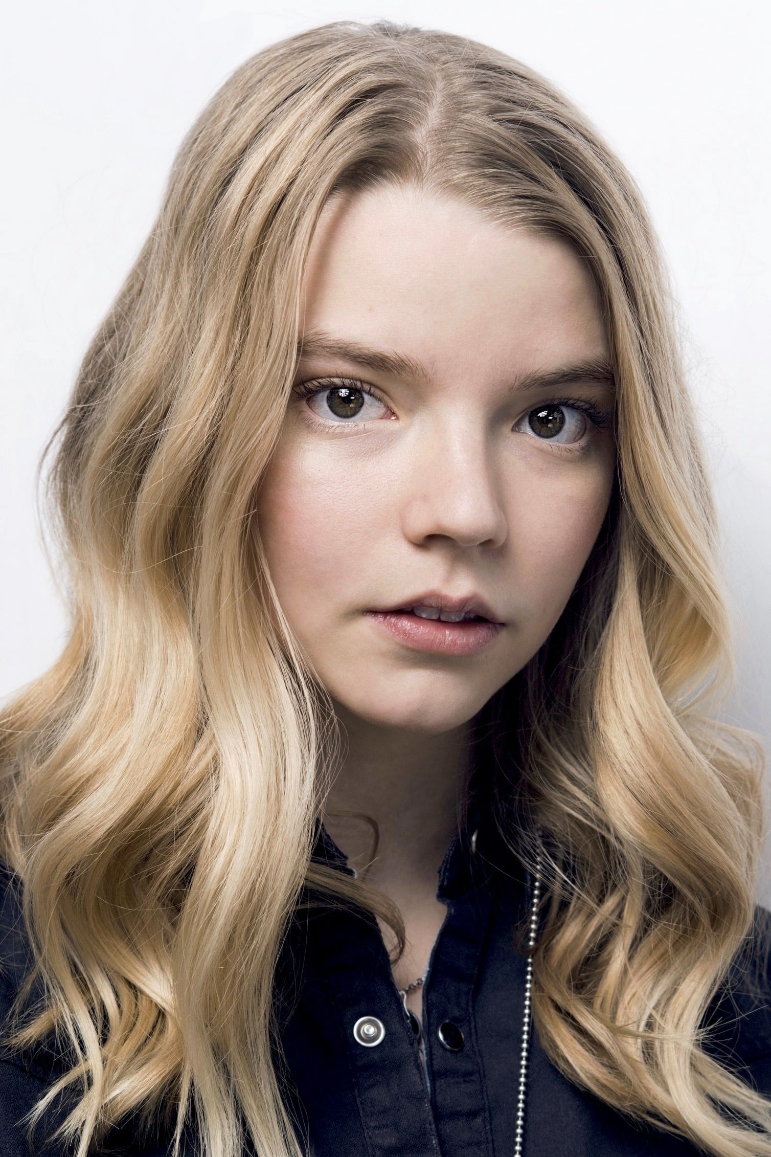 Anya Taylor-Joy , blonde, women, face, actress, long hair, simple