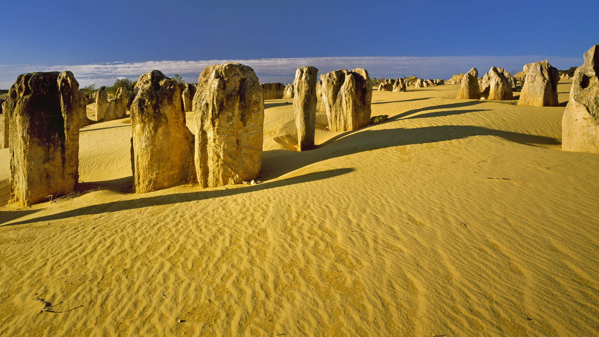 General 1920x1080 nature landscape sand clouds sky desert rocks sand ripples The Pinnacles Australia trees