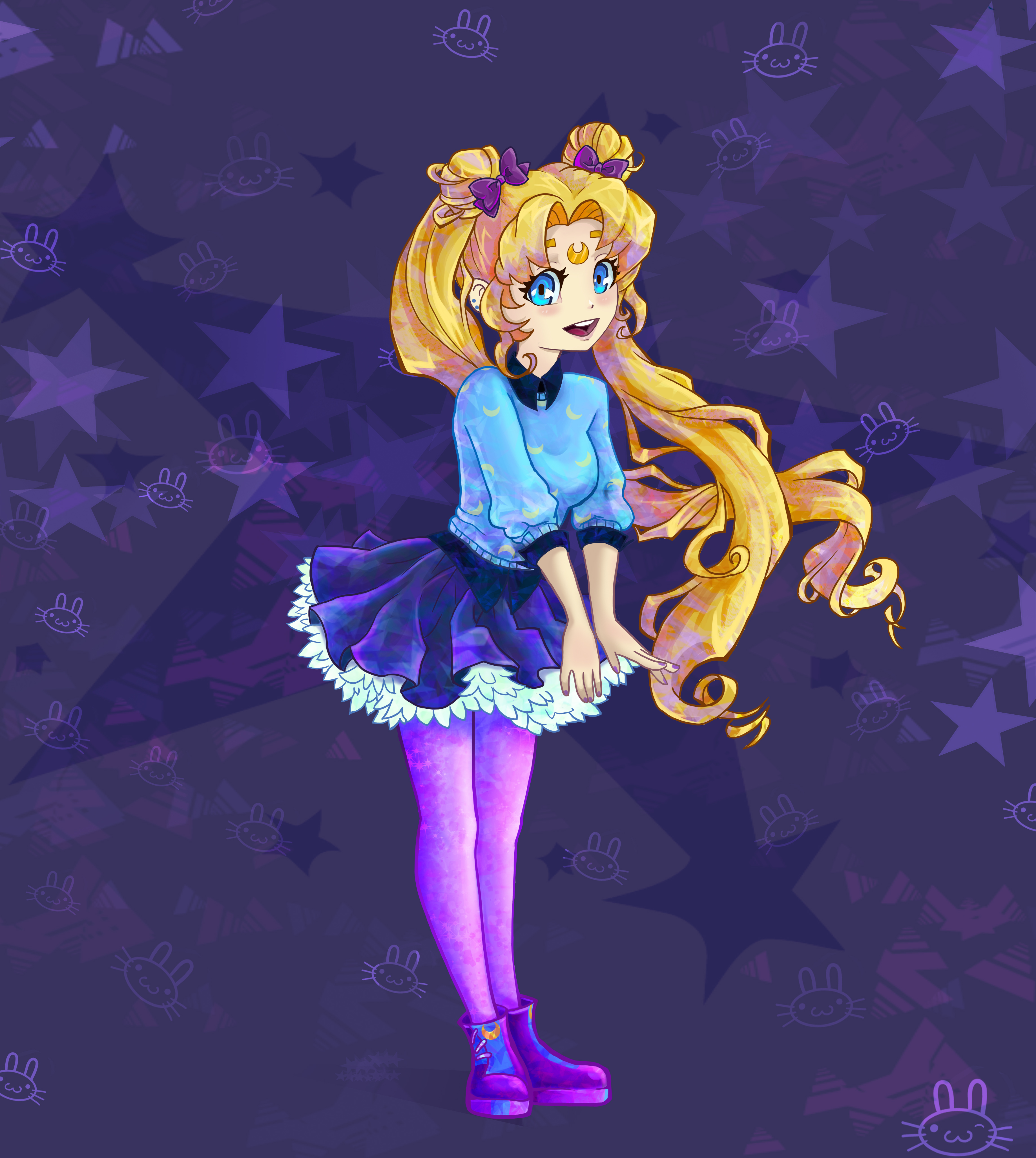 Anime 3676x4111 Sailor Moon princess Tsukino Usagi blonde pantyhose