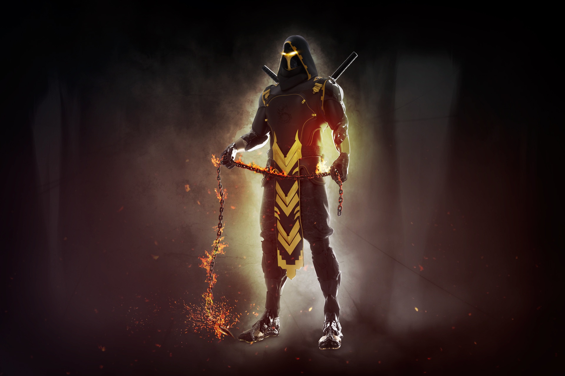 General 1920x1280 Mortal Kombat video games video game art video game characters video game warriors Scorpion (Mortal Kombat)