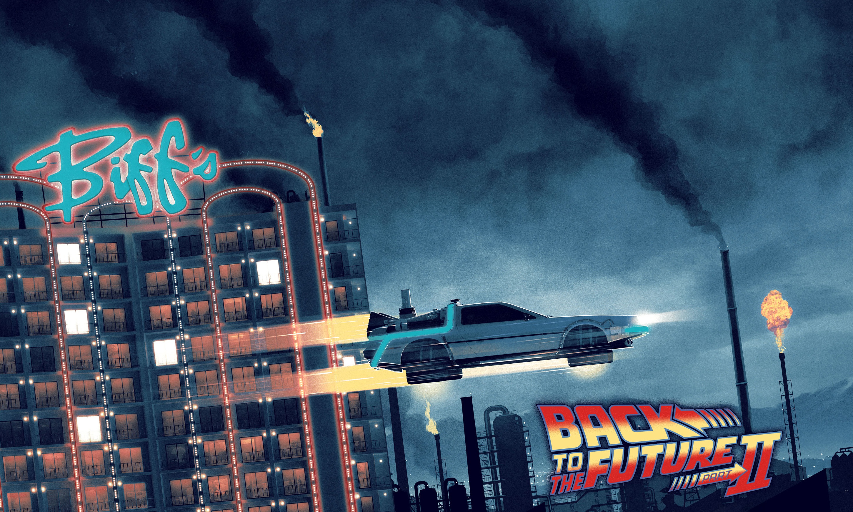 General 2900x1740 1989 (year) movies Time Machine car vehicle Back to the Future II (Movies) artwork