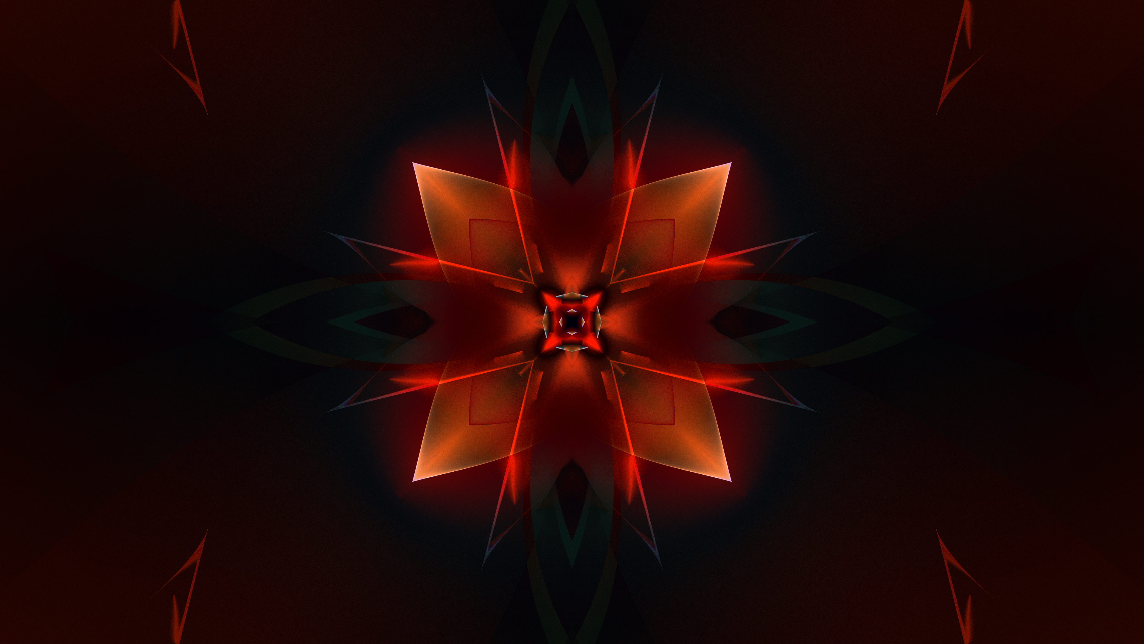 General 3840x2160 abstract signs red glowing dark symmetry Daniel Kordan