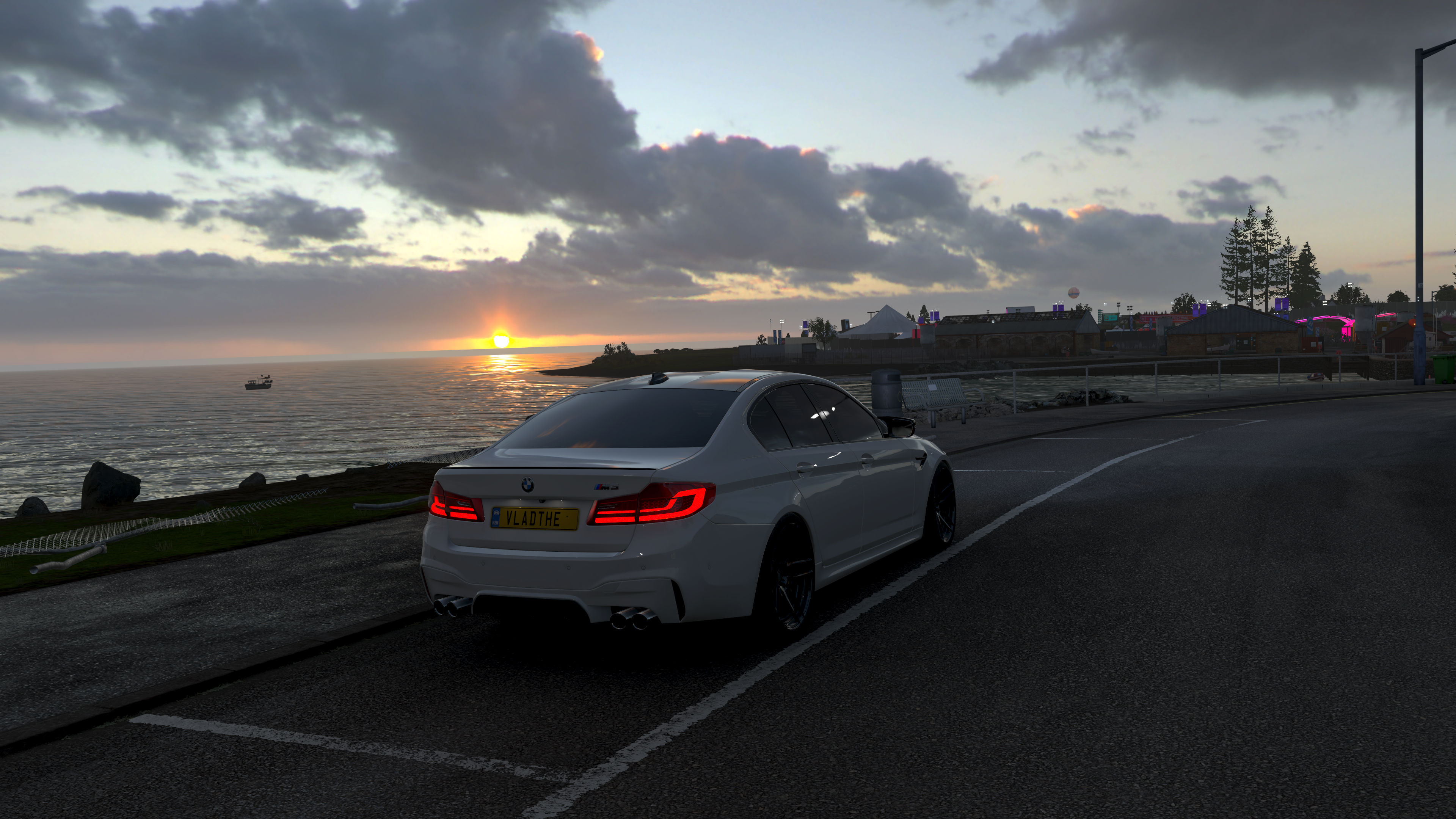 General 3840x2160 Forza Forza Horizon 4 video games road BMW screen shot car BMW F90 BMW 5 Series