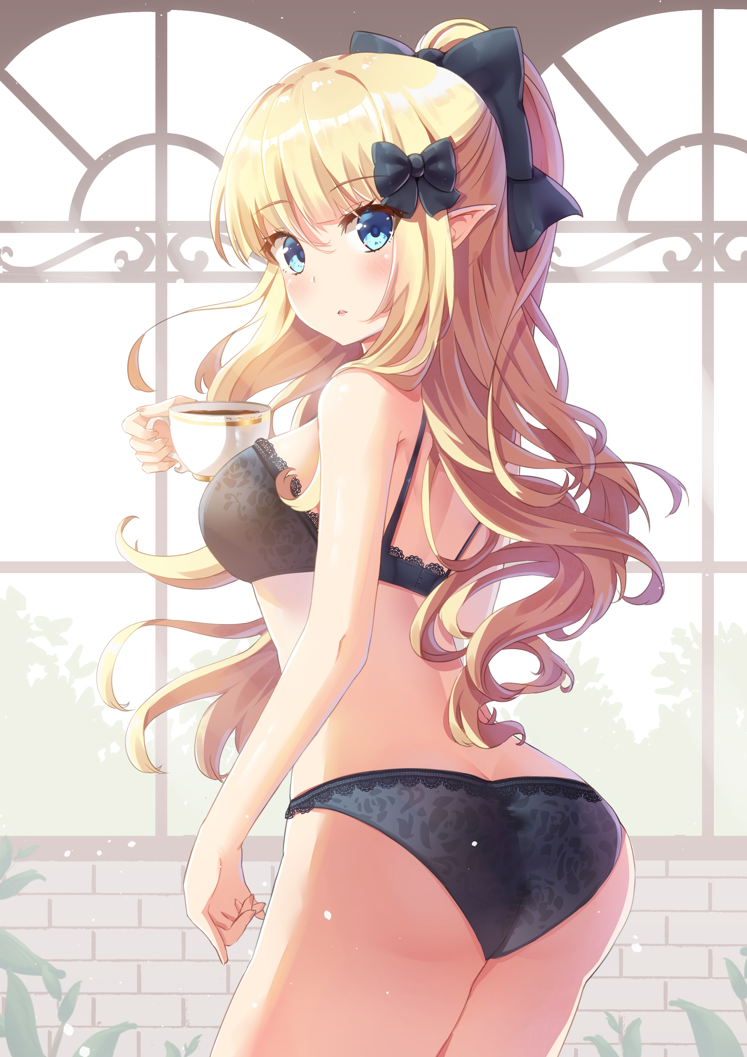 Anime 2480x3508 anime girls Saren (Princess Connect) Princess Connect Re:Dive blonde blue eyes panties pointy ears anime