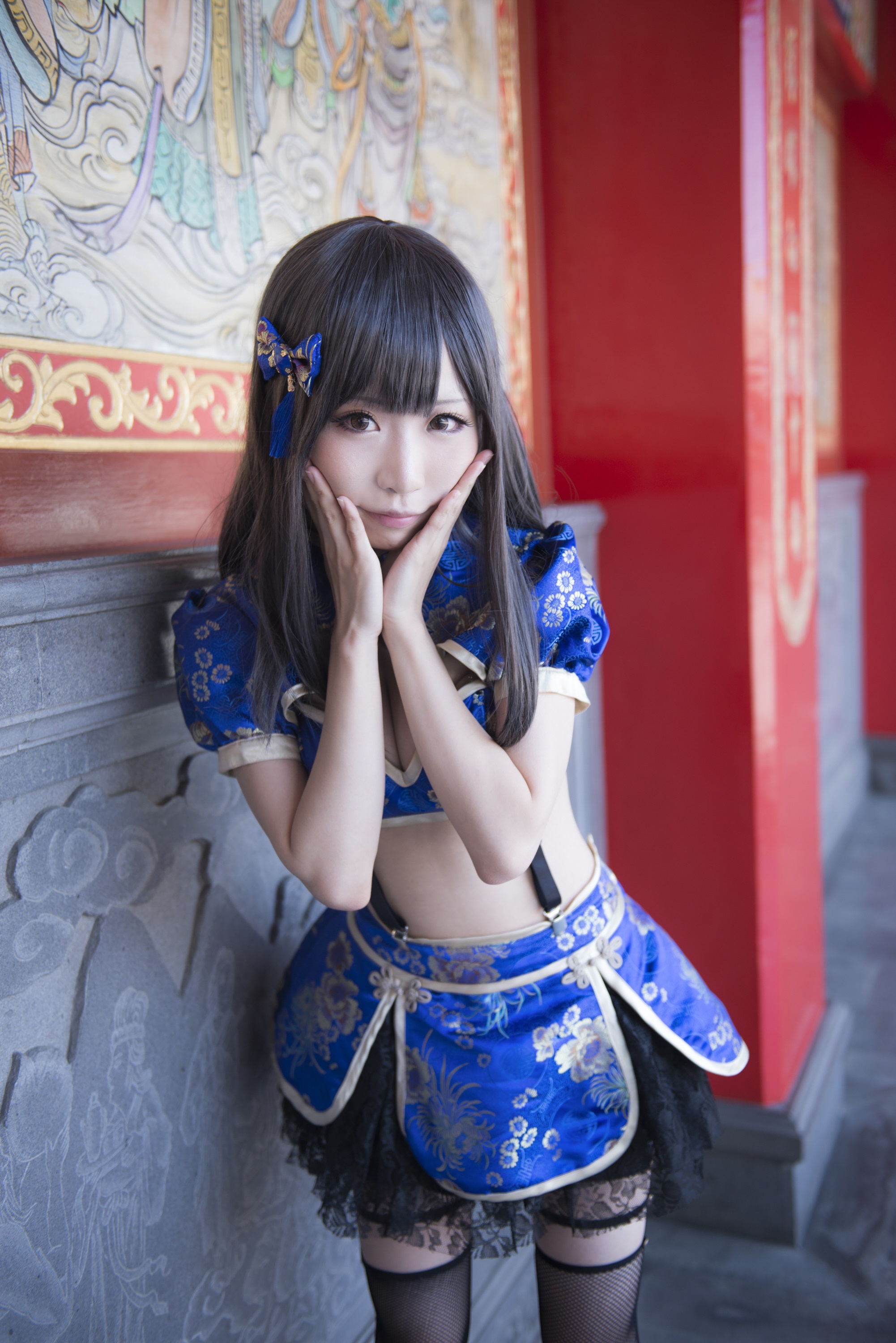 Japanese Women Women Asian Cosplay Women Outdoors Fleia Looking At Viewer Cleavage 