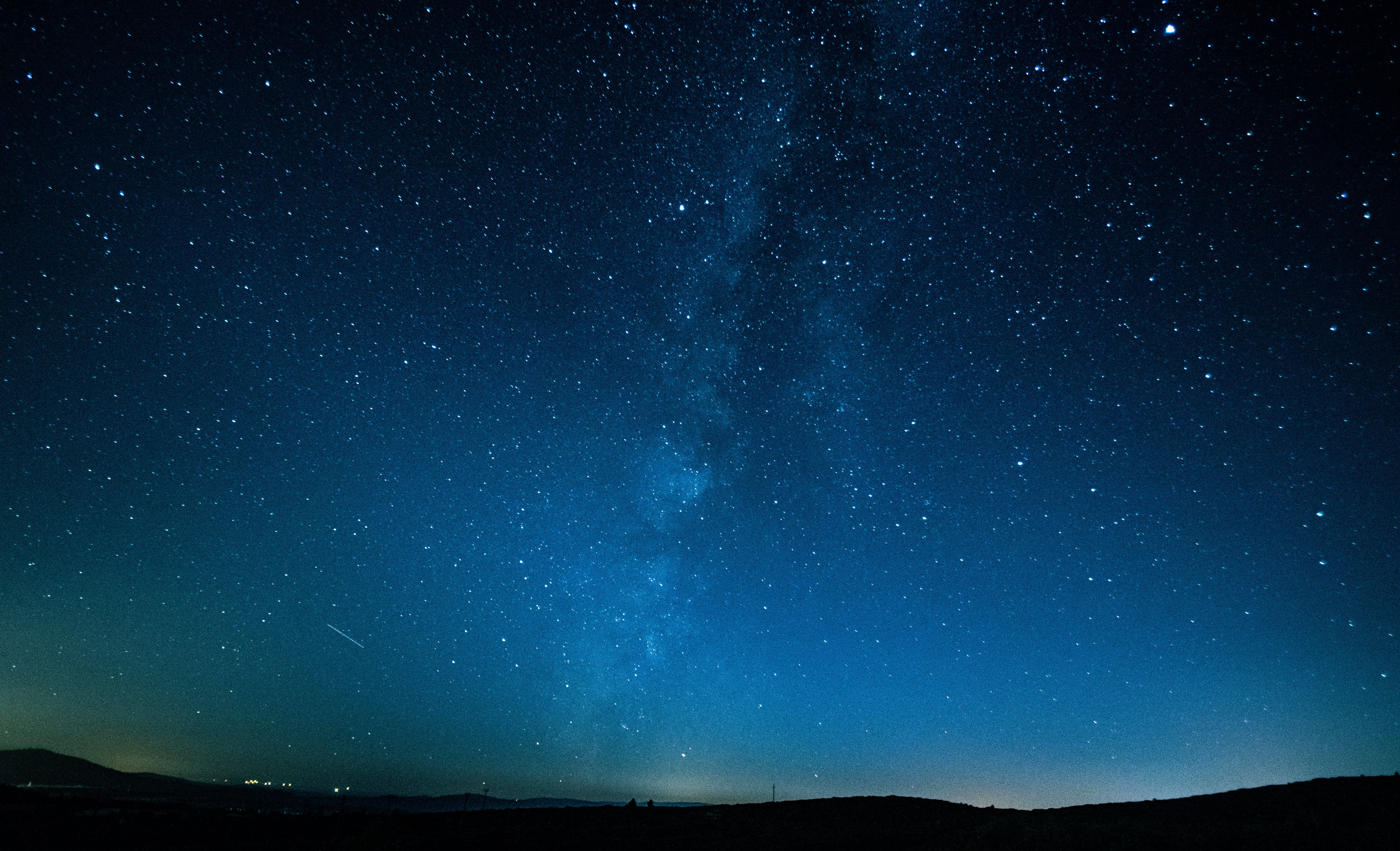 General 6000x3646 nature landscape stars night night sky long exposure blue shooting stars sky