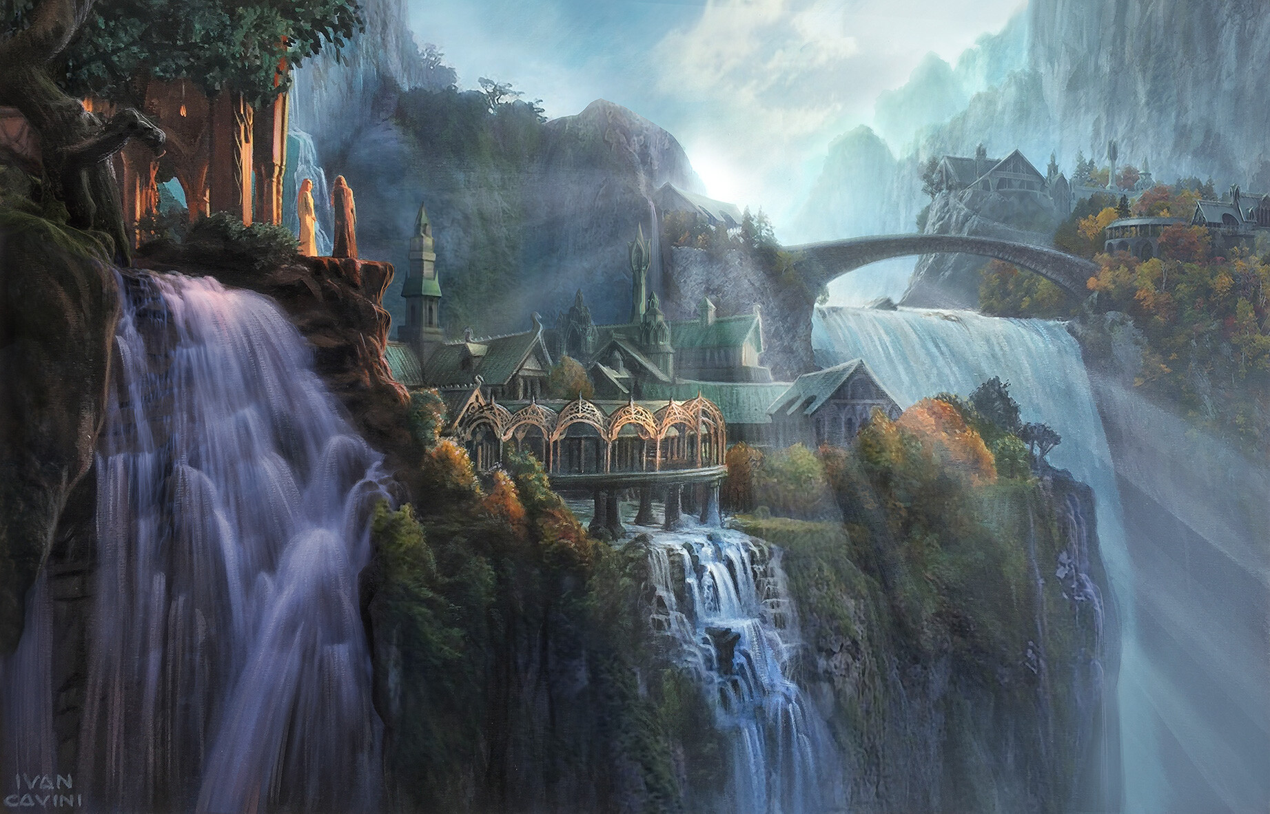 General 1843x1182 Rivendell Ivan Cavini The Lord of the Rings artwork