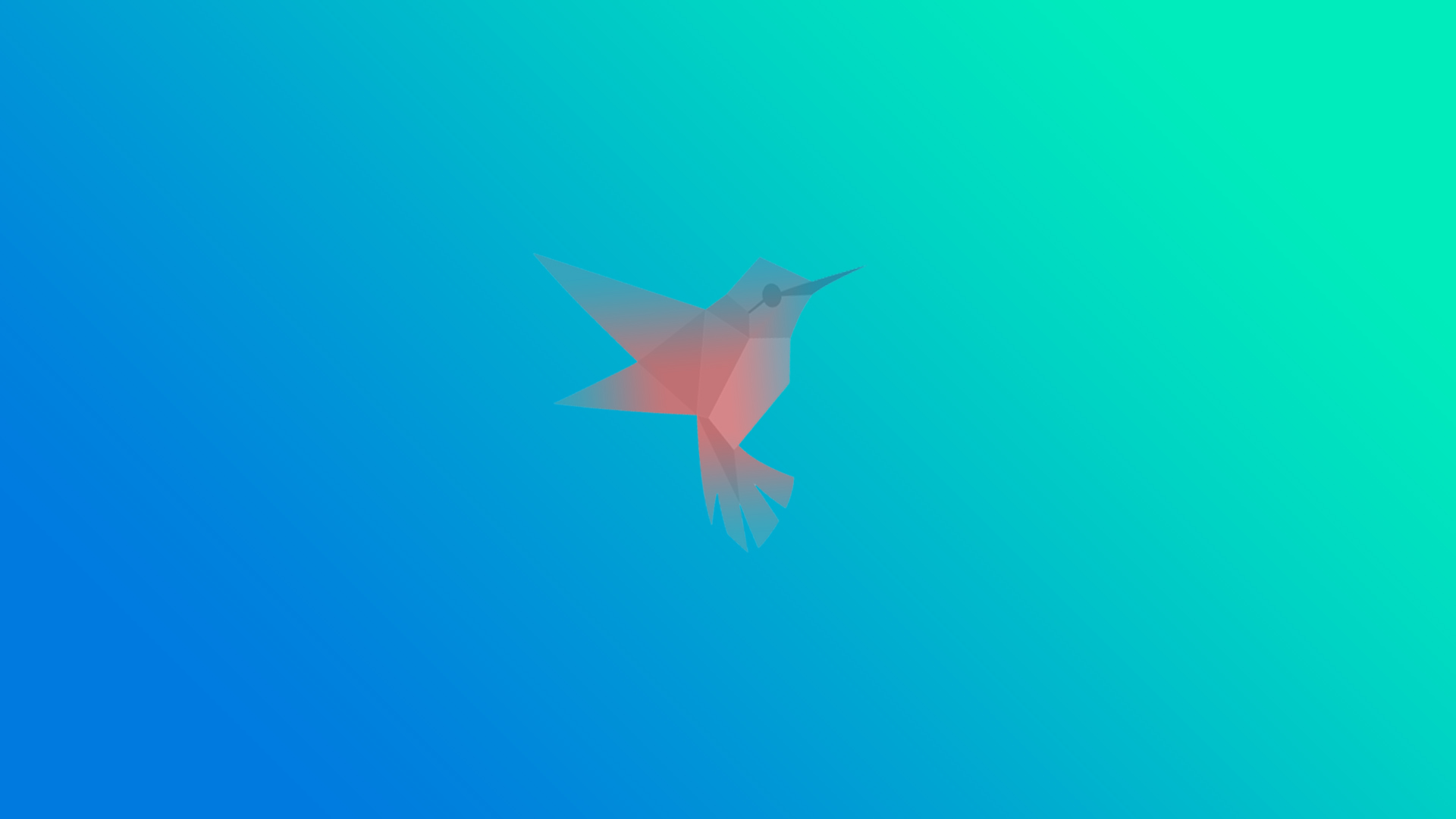 General 1920x1081 Google programming language minimalism hummingbirds blue turquoise cyan gradient anime