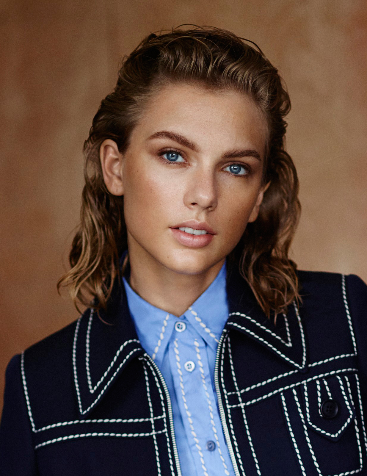 People 1234x1600 Taylor Swift women blue eyes singer shoulder length hair simple background looking at viewer