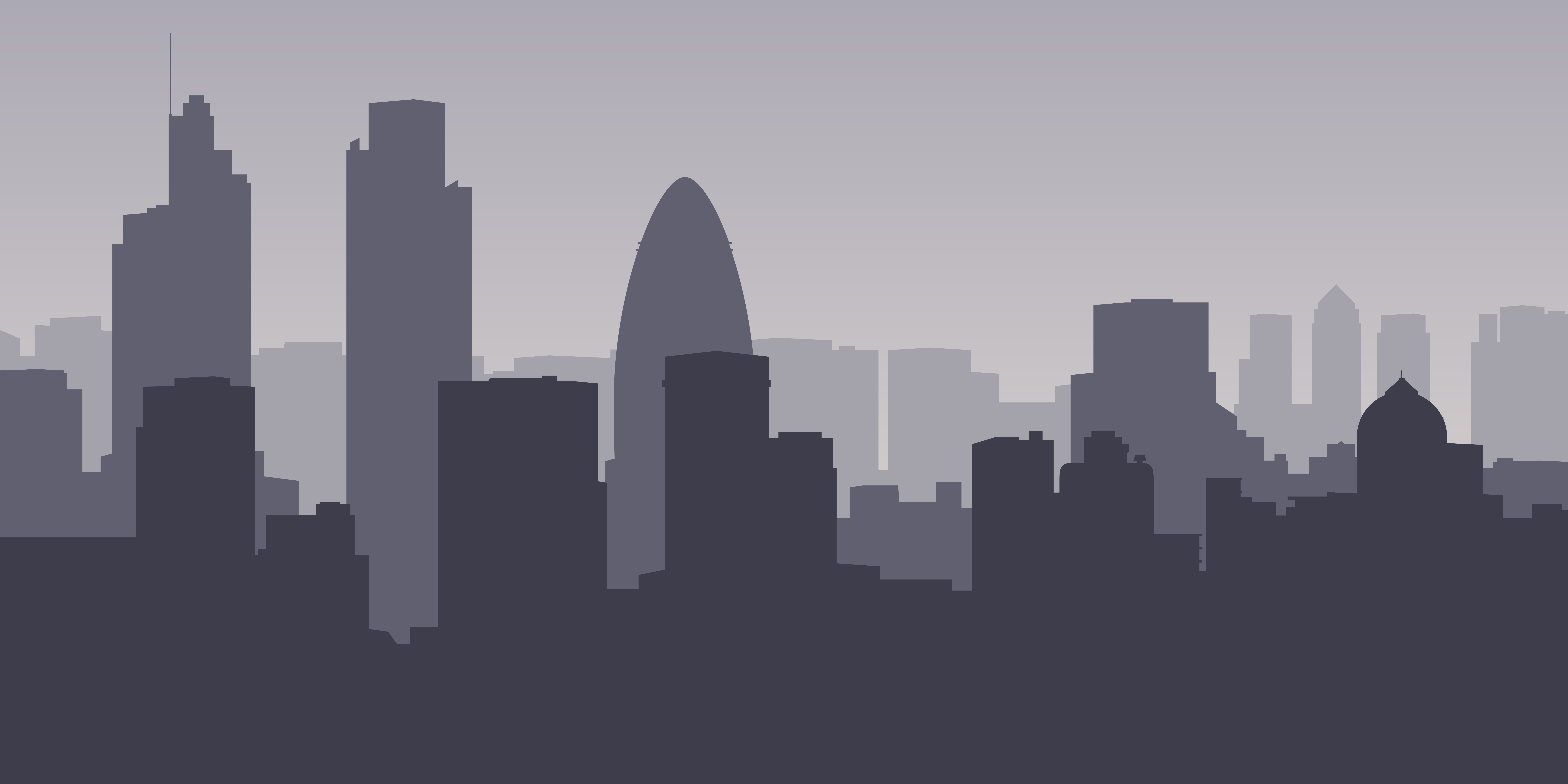 General 10000x5000 skyline vector vector art illustration simple background minimalism London artwork digital art building urban gray
