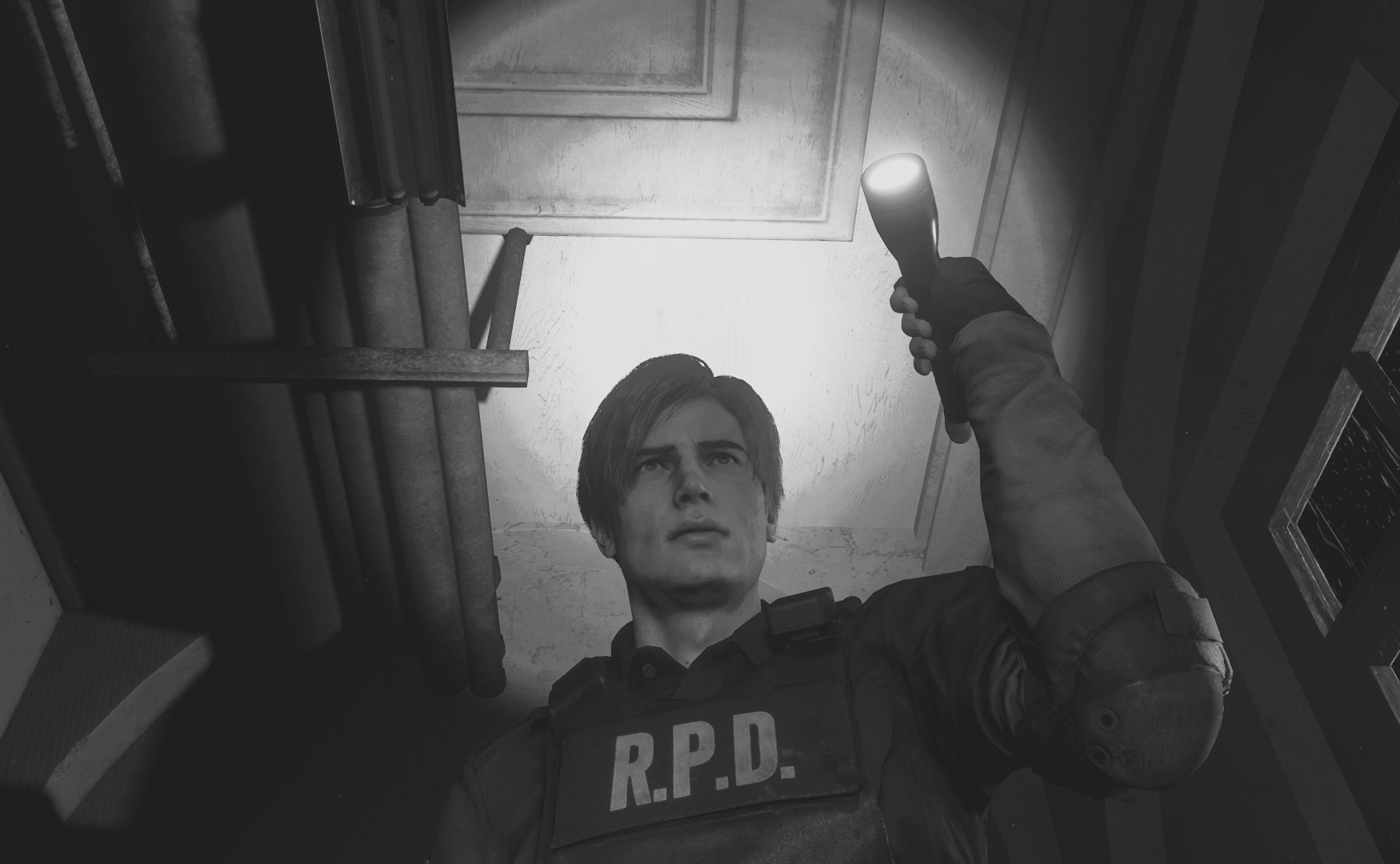 General 1750x1080 screen shot PC gaming Resident Evil 2 Remake video game characters Leon Kennedy