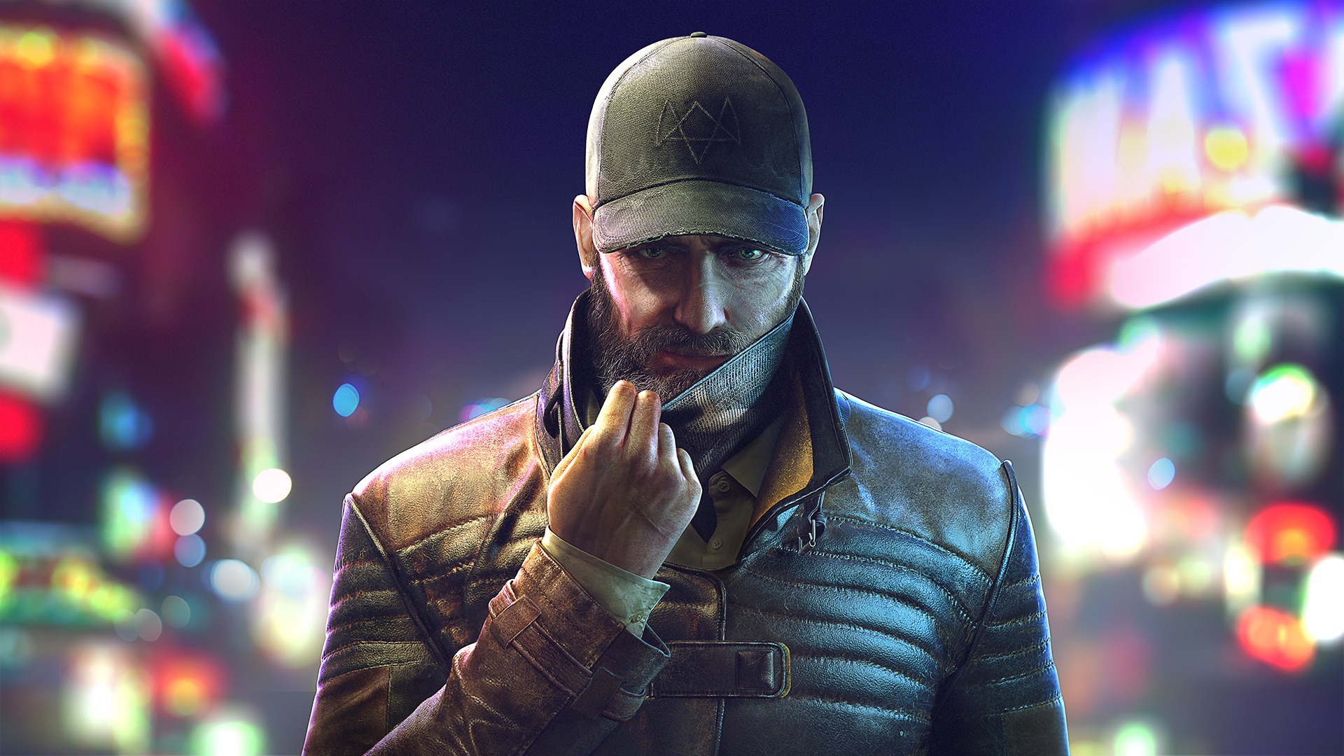 General 1920x1080 Xbox Watch_Dogs Aiden Pearce video game art video games PC gaming beard men hat city video game men