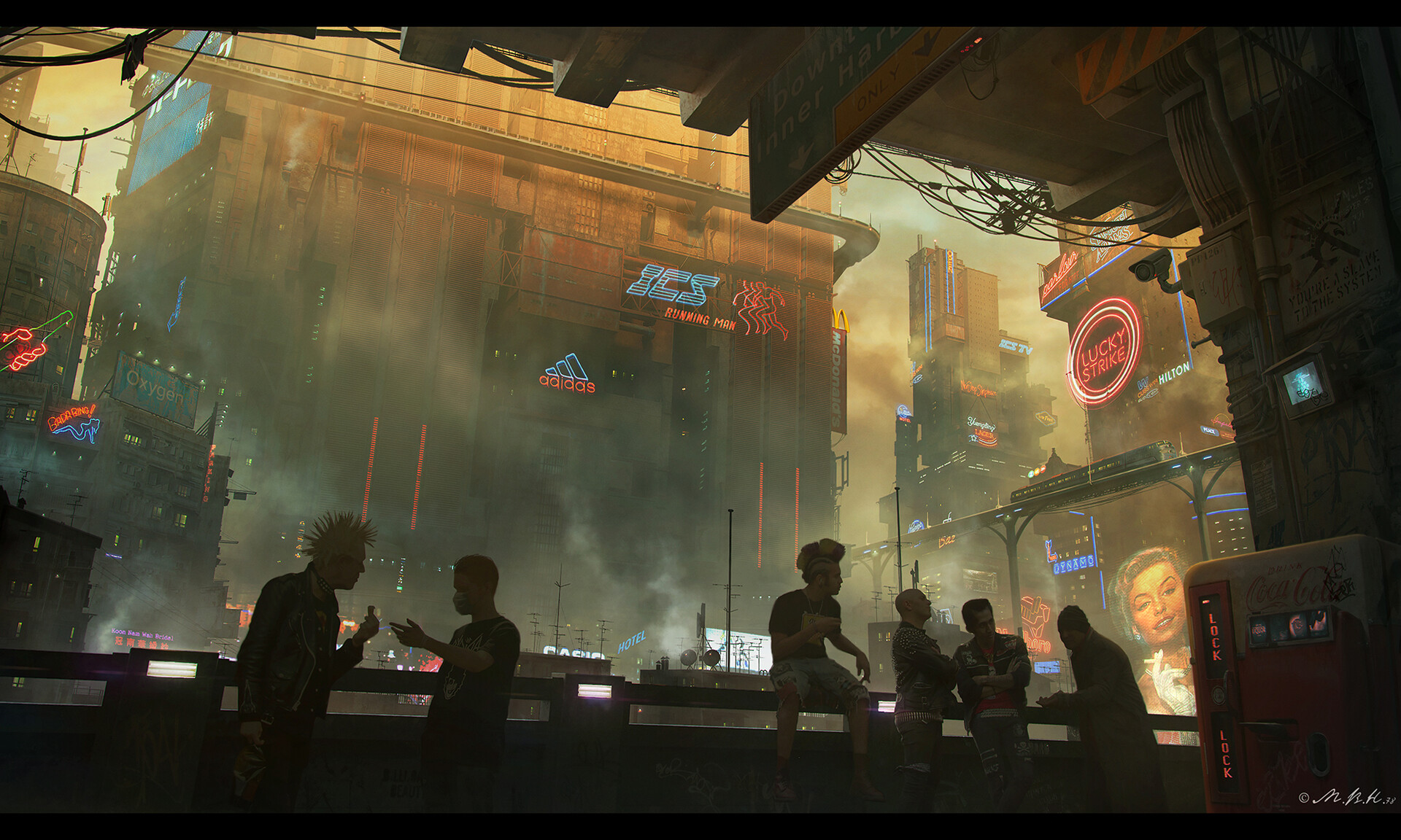 General 1920x1152 artwork futuristic city science fiction cityscape futuristic low-angle cyberpunk