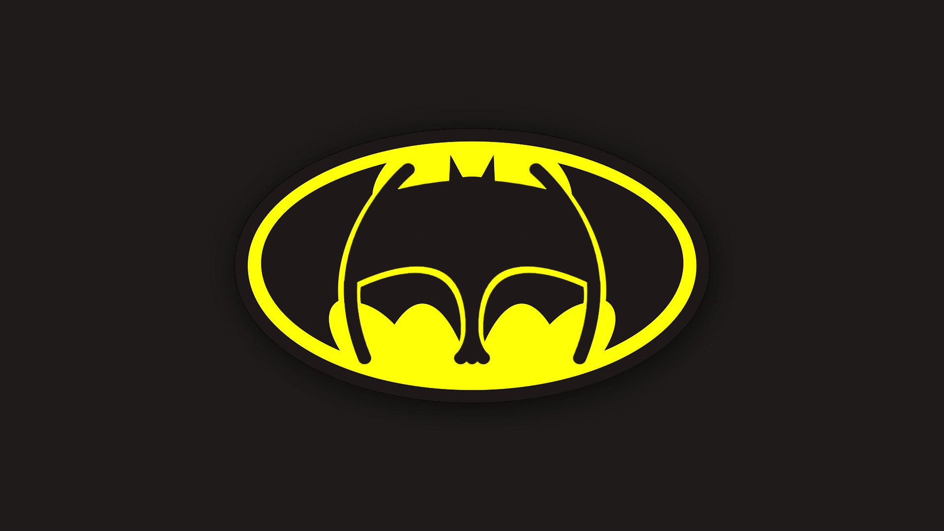 General 1920x1080 simple background logo black yellow Batman superhero
