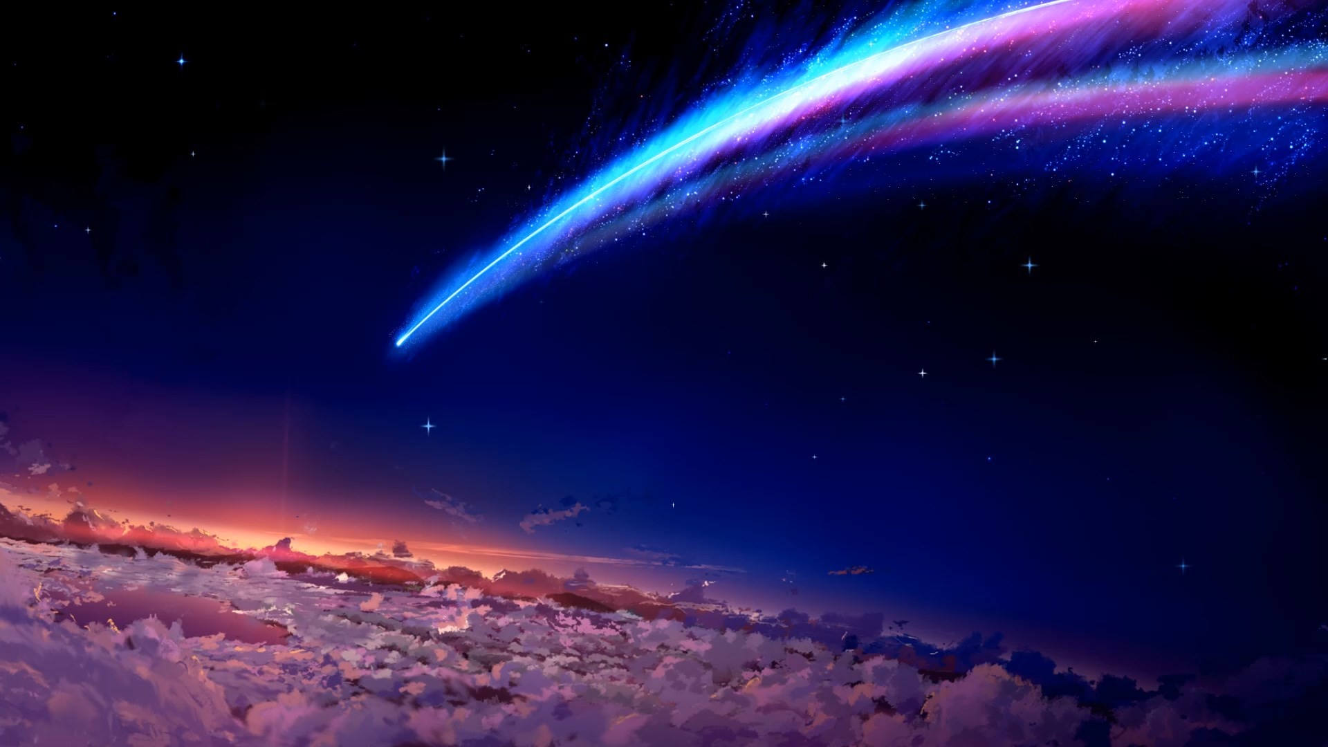 Anime 1920x1080 space anime Kimi no Na Wa comet