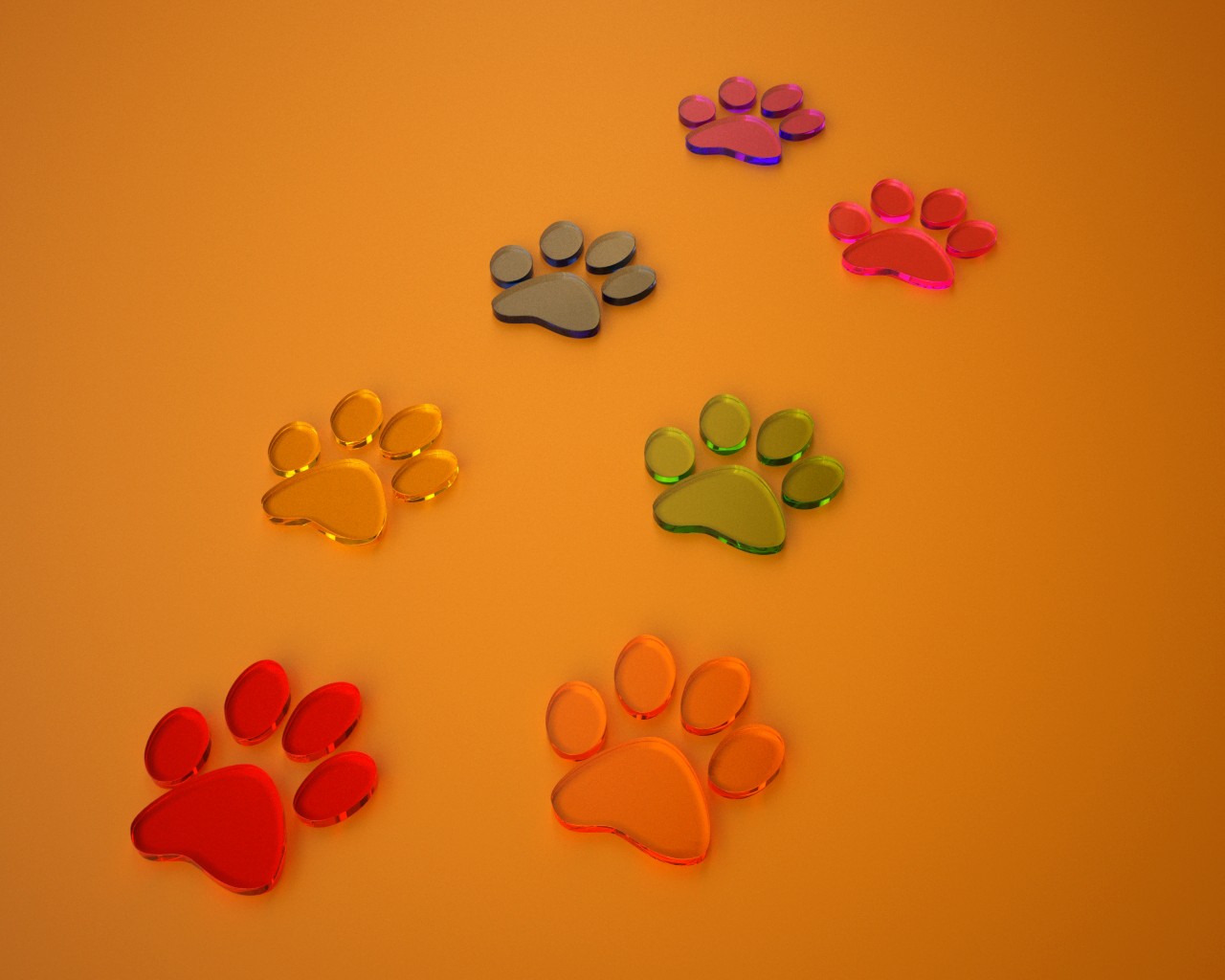 General 1280x1024 CGI dog footprints