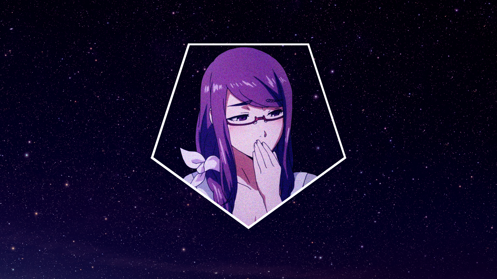 Anime 1920x1080 Kamishiro Rize night sky Tokyo Ghoul picture-in-picture