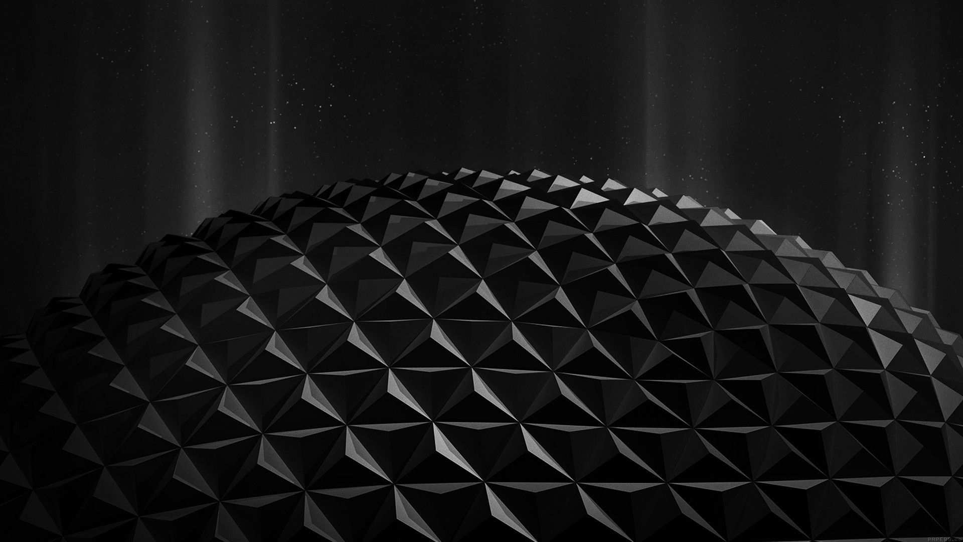 General 1920x1080 monochrome digital art abstract sphere CGI geometry minimalism