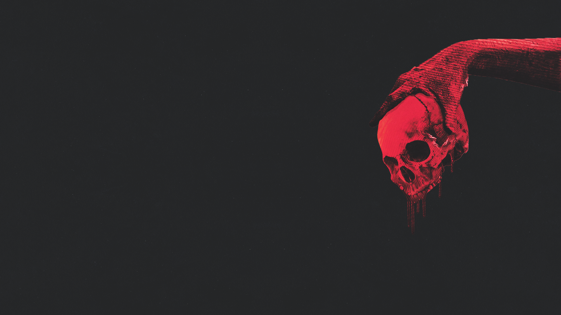 General 1920x1080 skull black artwork blood dark background simple background hands horror