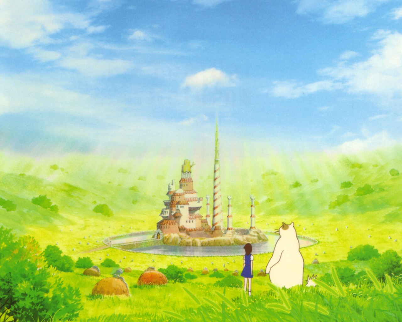 Anime 1280x1024 anime Studio Ghibli landscape