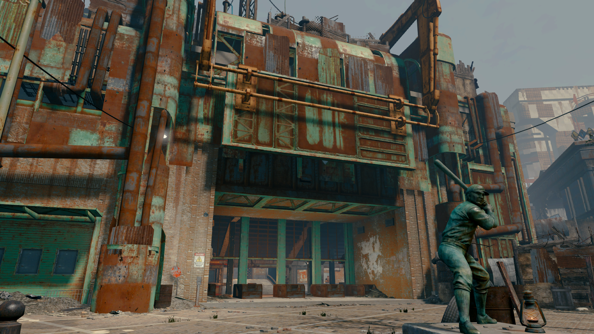 General 1920x1080 Fallout 4 Xbox One Diamond City Baseball Stadium apocalyptic digital art video games