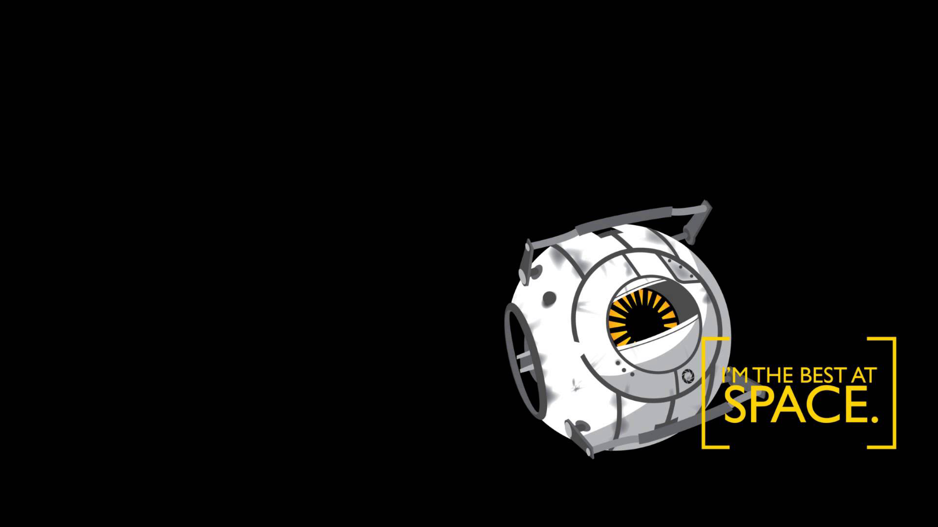 General 1920x1080 space Portal 2 video games Portal (game) black simple background text