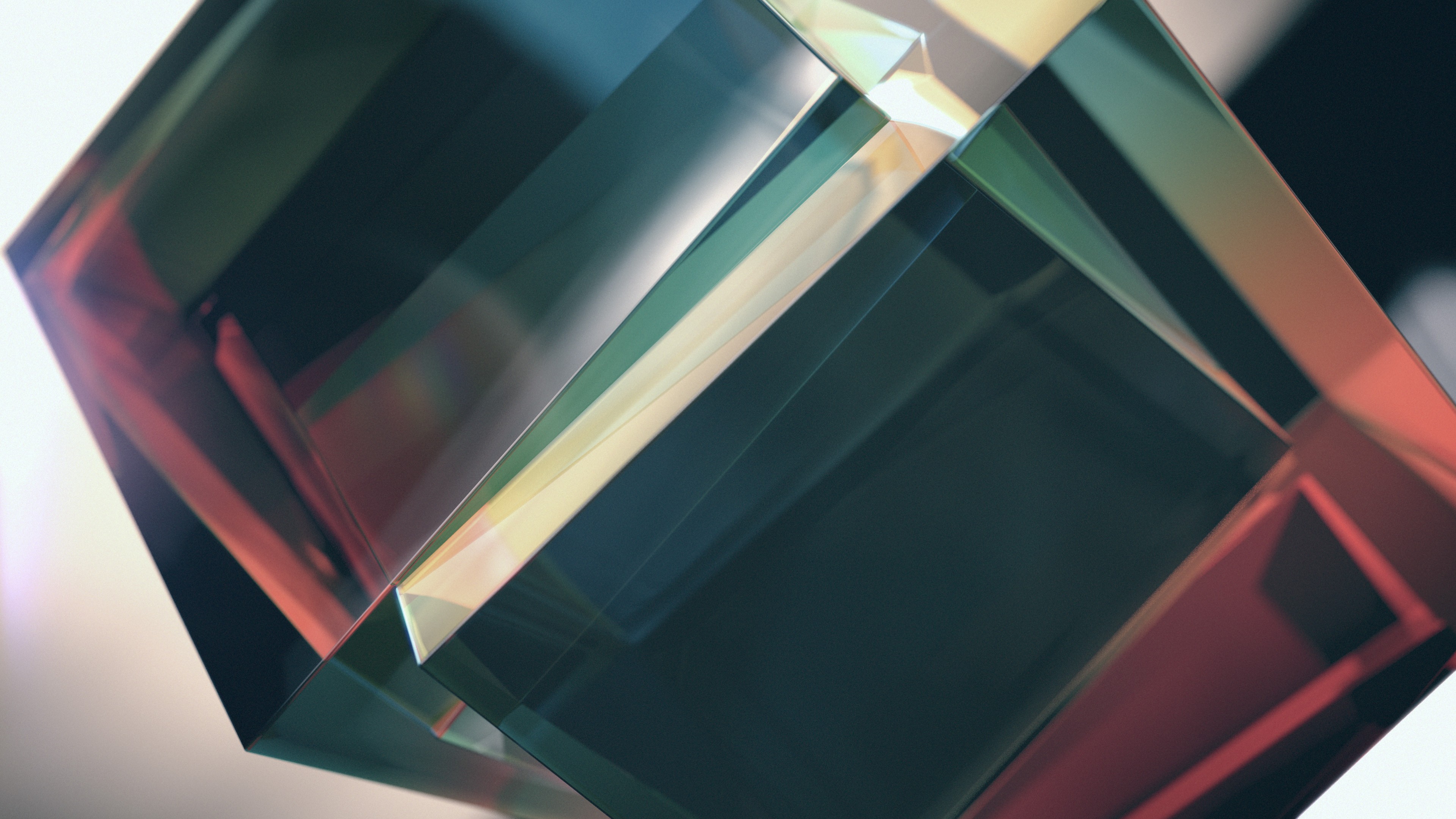 General 3840x2160 cube minimalism abstract prism 3D Blocks CGI digital art 3D Abstract