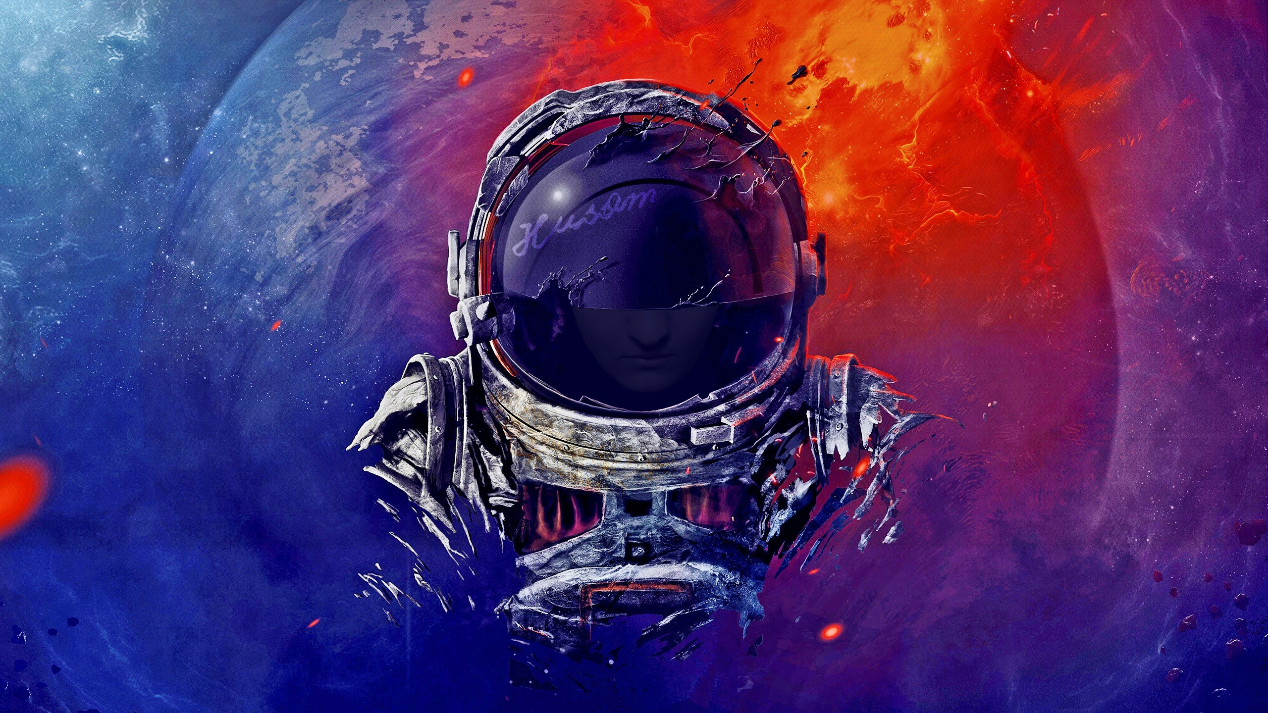 General 2560x1440 science fiction astronaut digital art space art