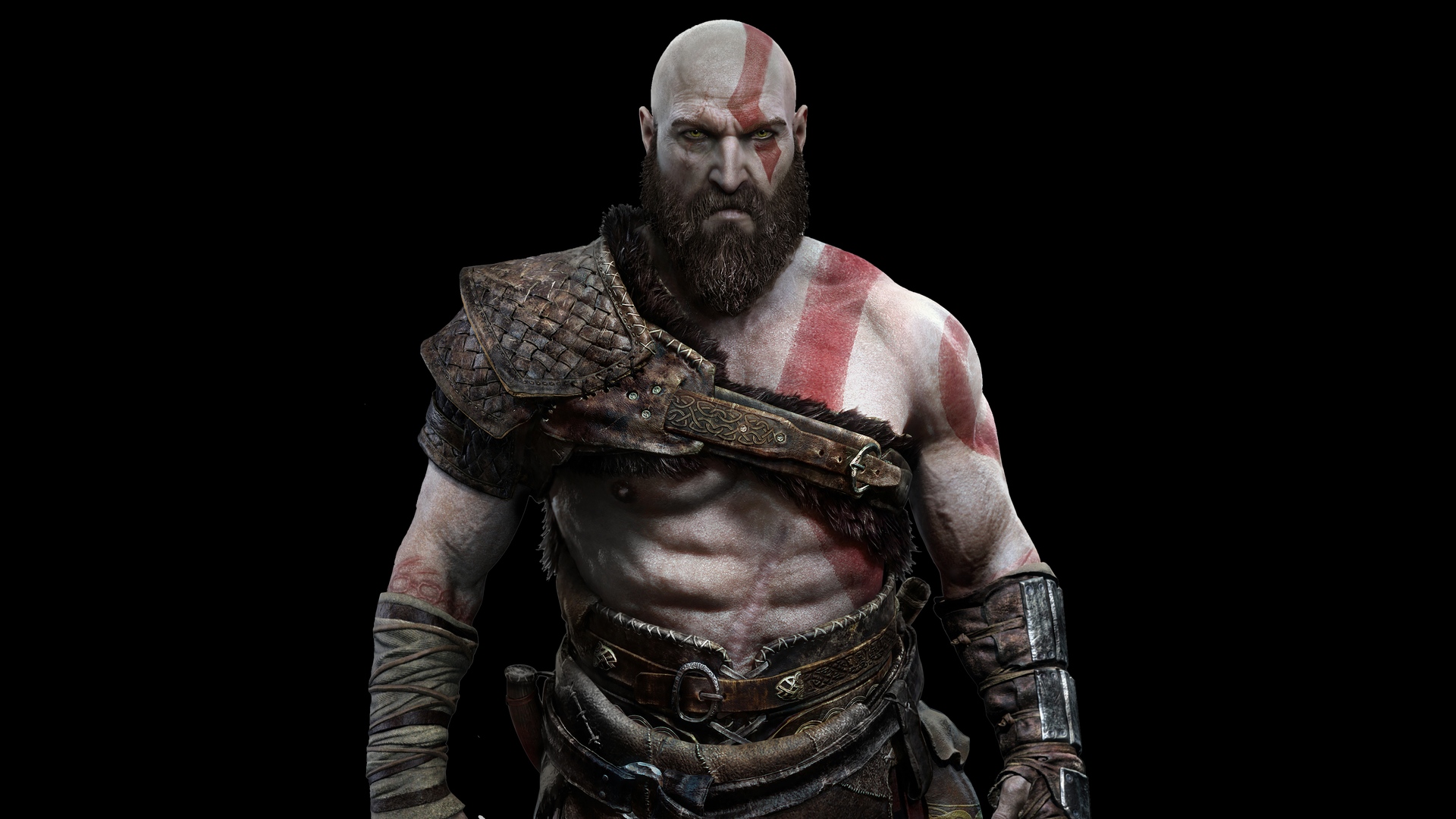 General 1920x1080 video games God of War Kratos beard tattoo God of War (2018) video game characters Santa Monica Studio