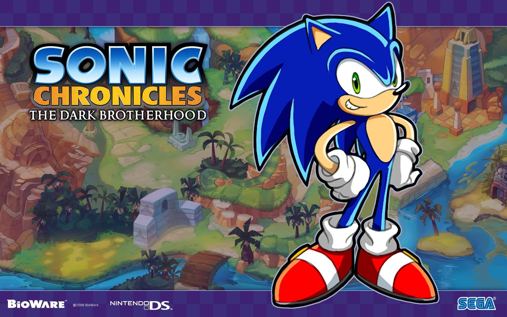 General 1920x1200 2008 (Year) video games Sonic the Hedgehog Sonic Chronicles: The Dark Brotherhood Bioware Sega Nintendo DS video game characters