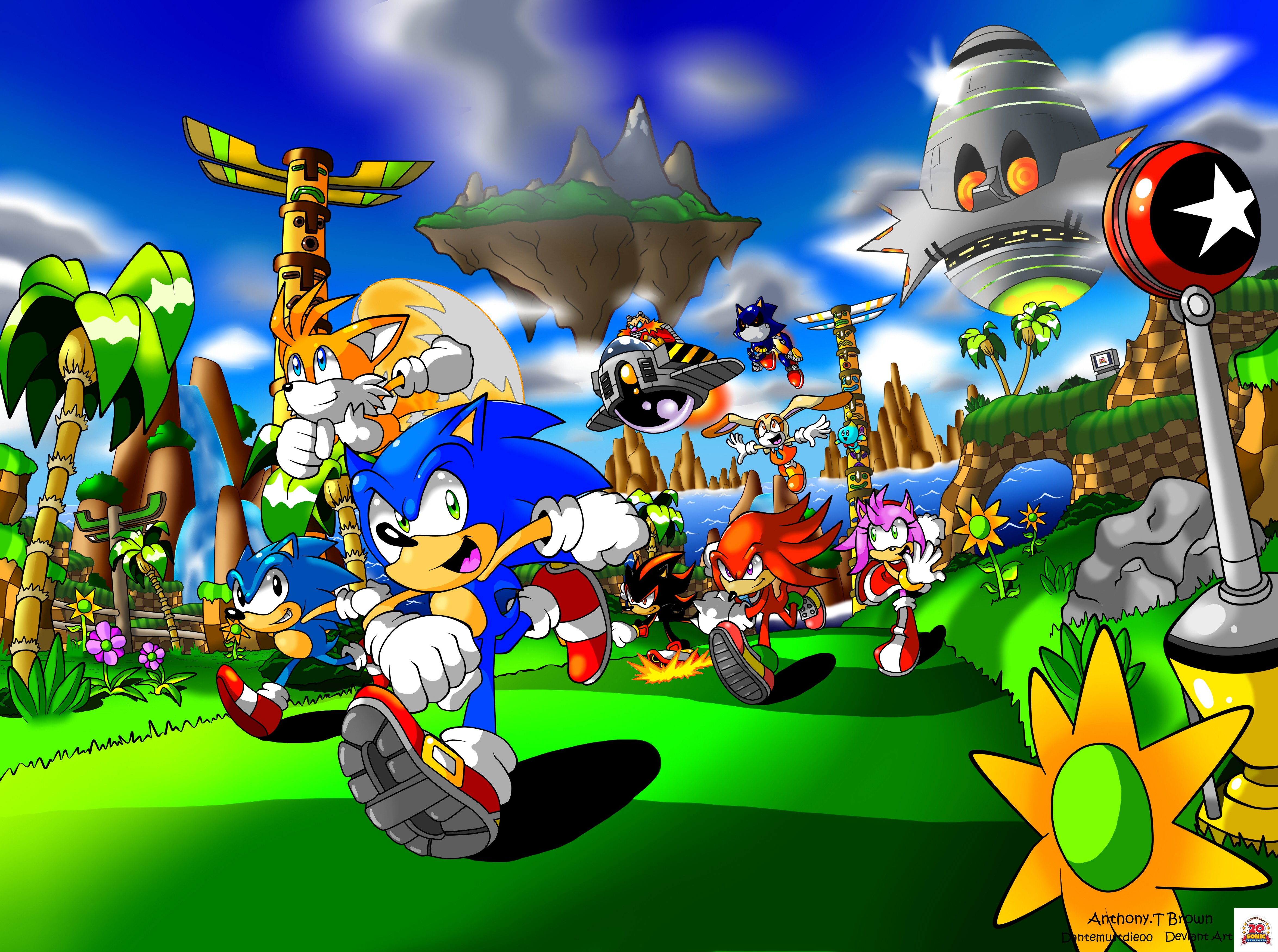 General 4700x3500 Sonic the Hedgehog Tails (character) Knuckles Shadow the Hedgehog Amy Rose cream Dr. Robotnik Metal Sonic video games video game characters
