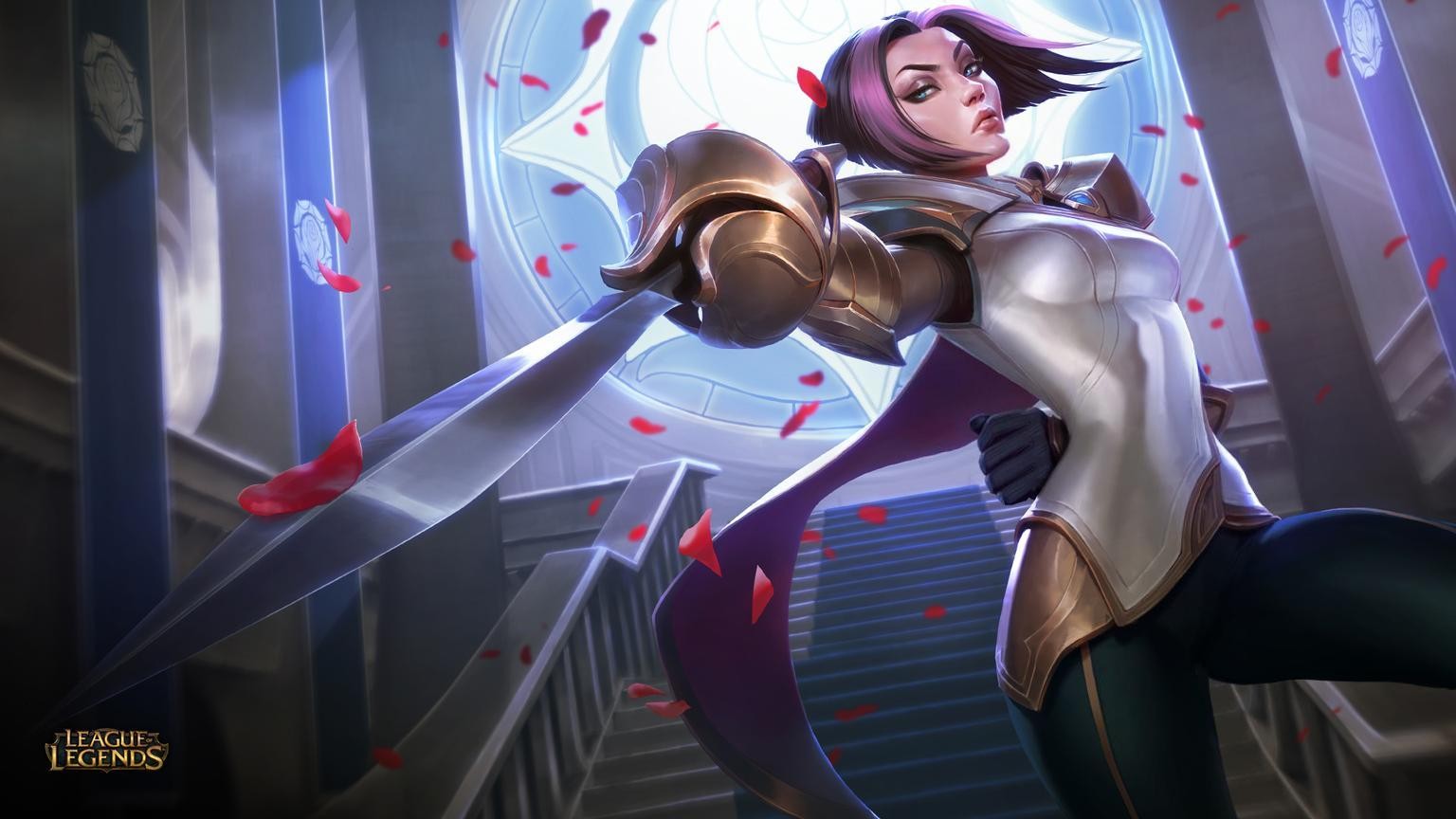 General 1536x864 League of Legends PC gaming fantasy girl weapon Fiora (League of Legends) video game characters video game girls sword women with swords