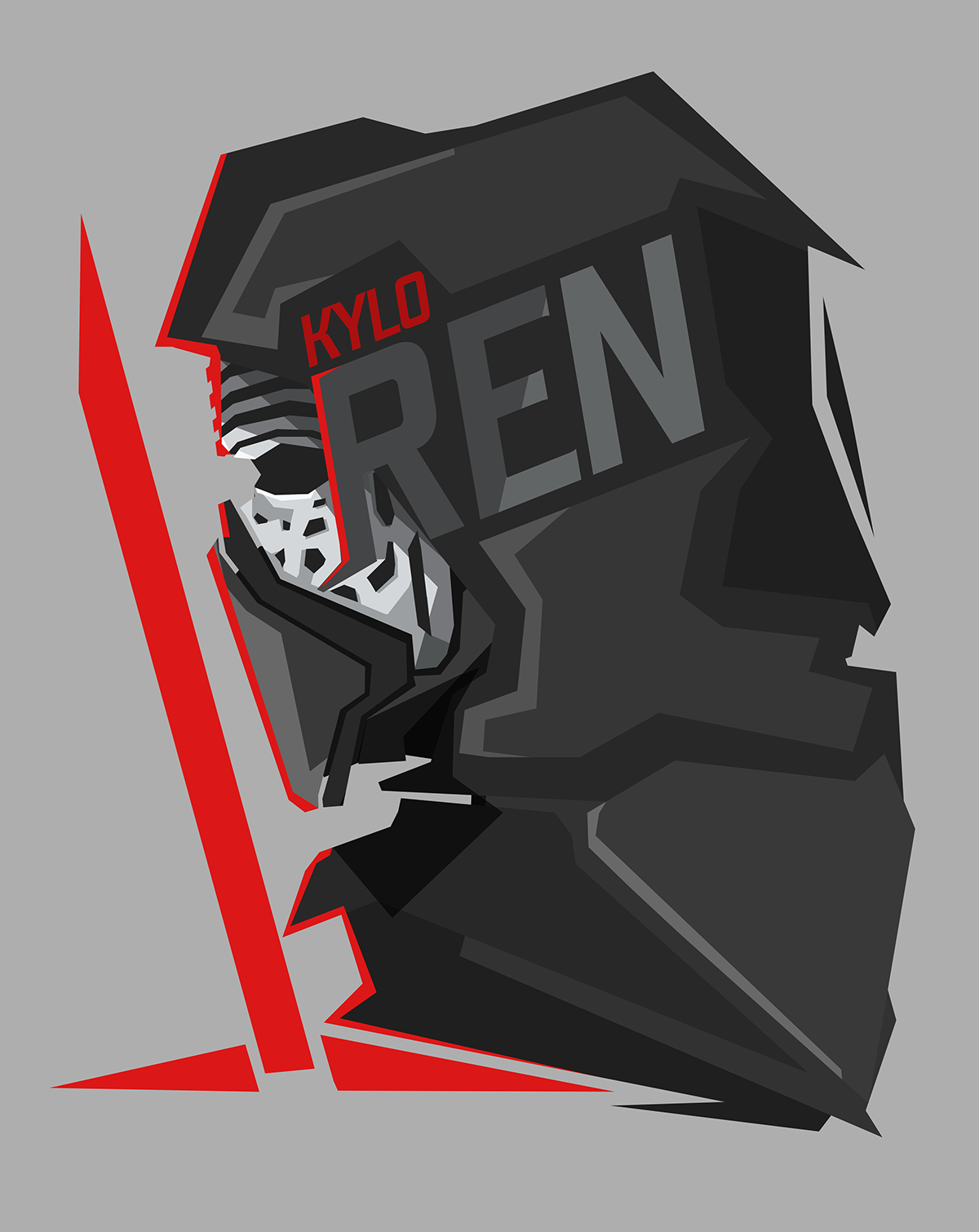 General 1200x1510 Kylo Ren Star Wars: The Force Awakens mask simple background Star Wars Star Wars Villains science fiction profile