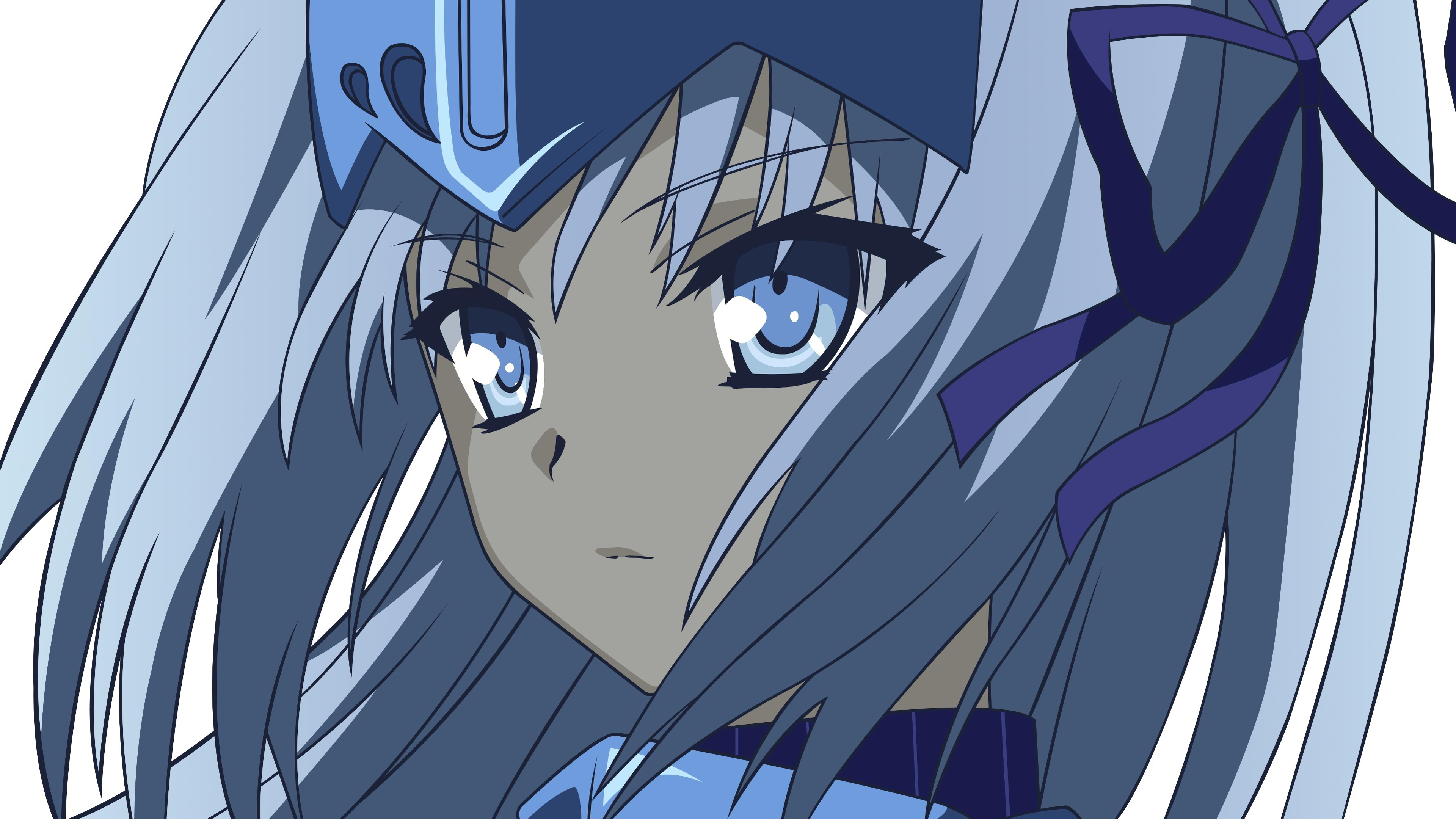 Anime 3840x2160 anime girls blue hair artwork closeup anime face long hair Eucliwood Hellscythe