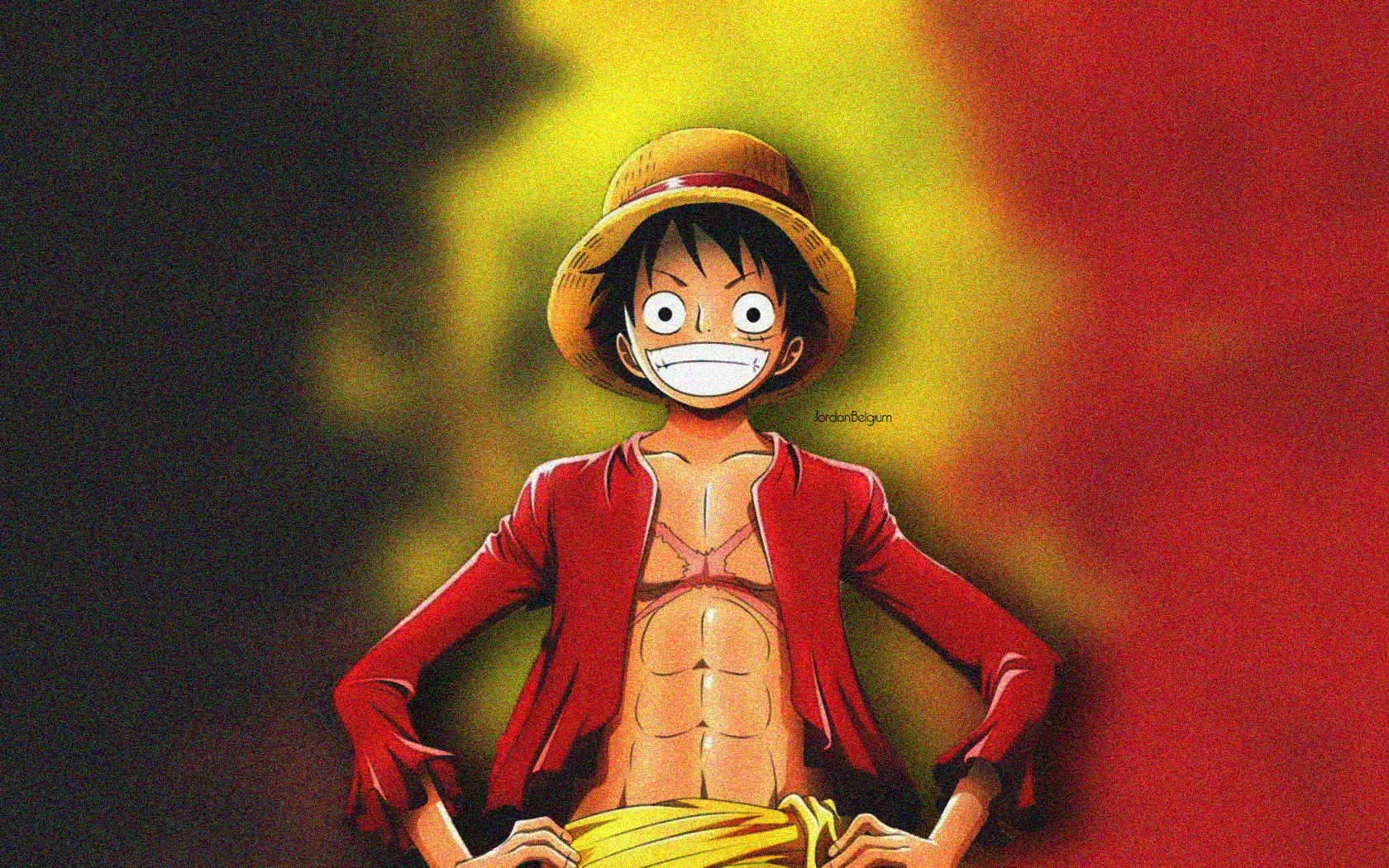 Anime 1680x1050 Monkey D. Luffy One Piece Belgium anime anime boys hat
