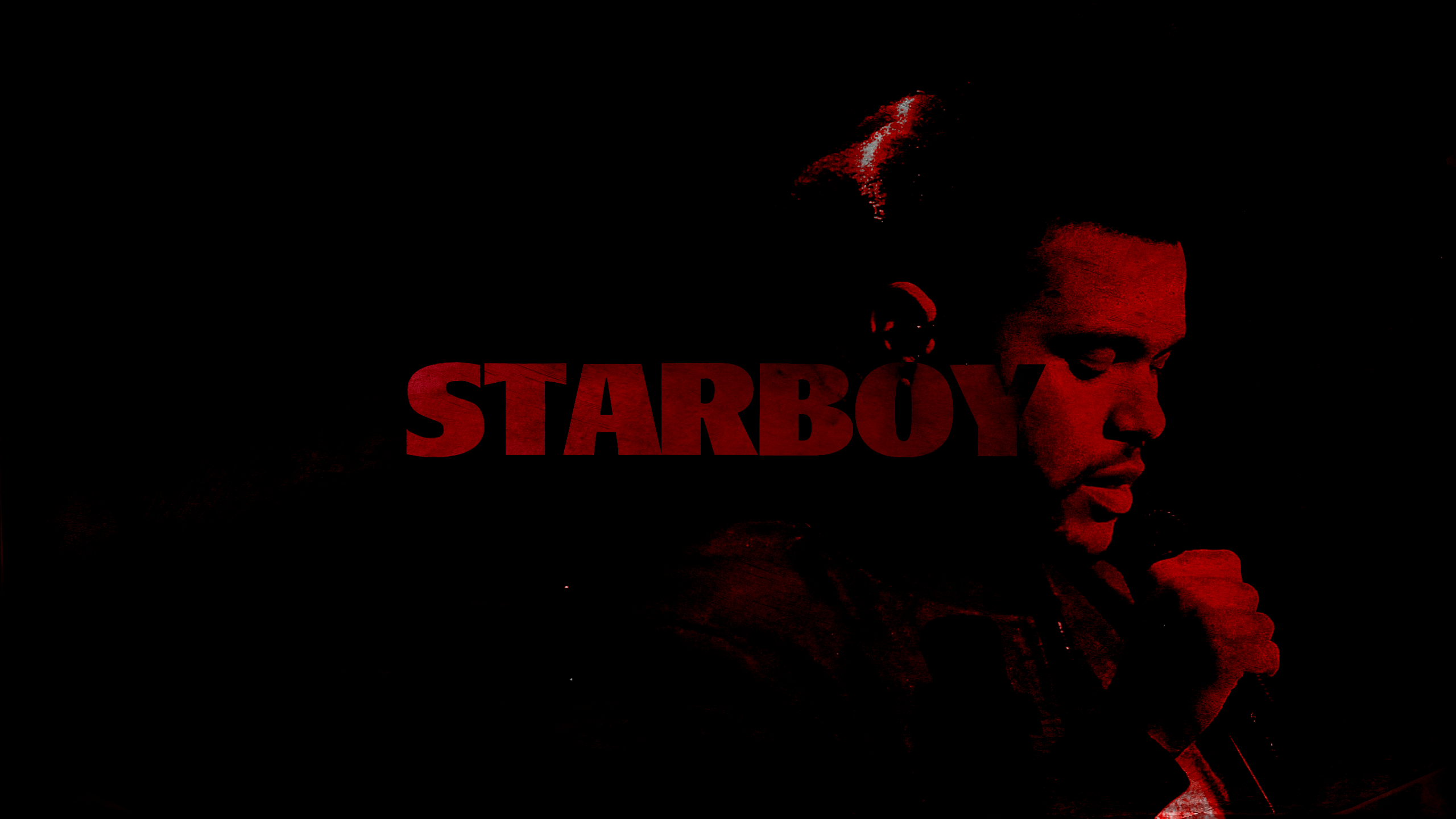General 2560x1440 The Weeknd XO starboy singer men simple background low light