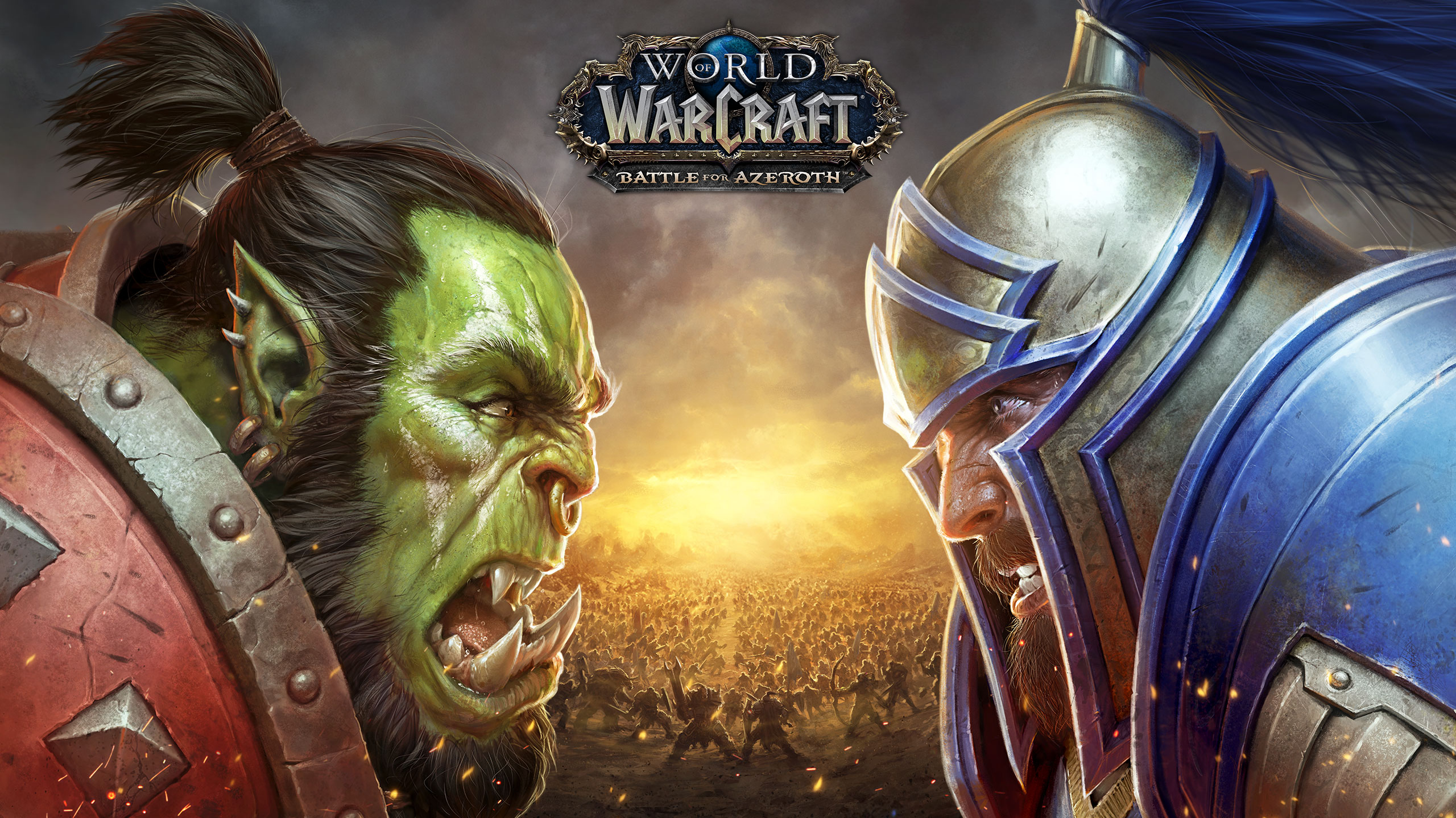 General 2560x1440 World of Warcraft: Battle for Azeroth video games artwork Orc horde Alliance Warcraft World of Warcraft Blizzard Entertainment