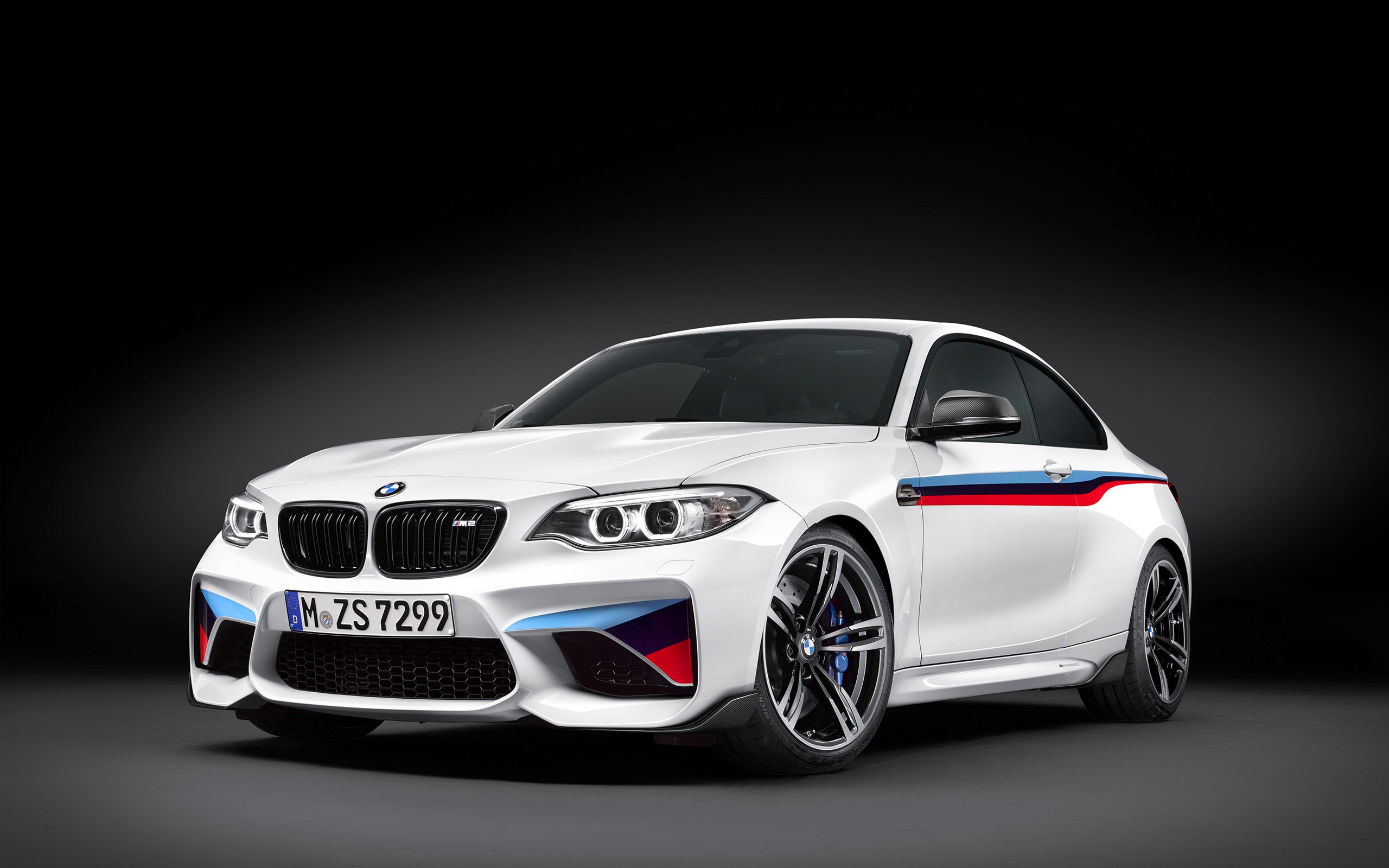 General 2560x1600 car BMW numbers white cars simple background vehicle BMW M2 BMW 2 Series