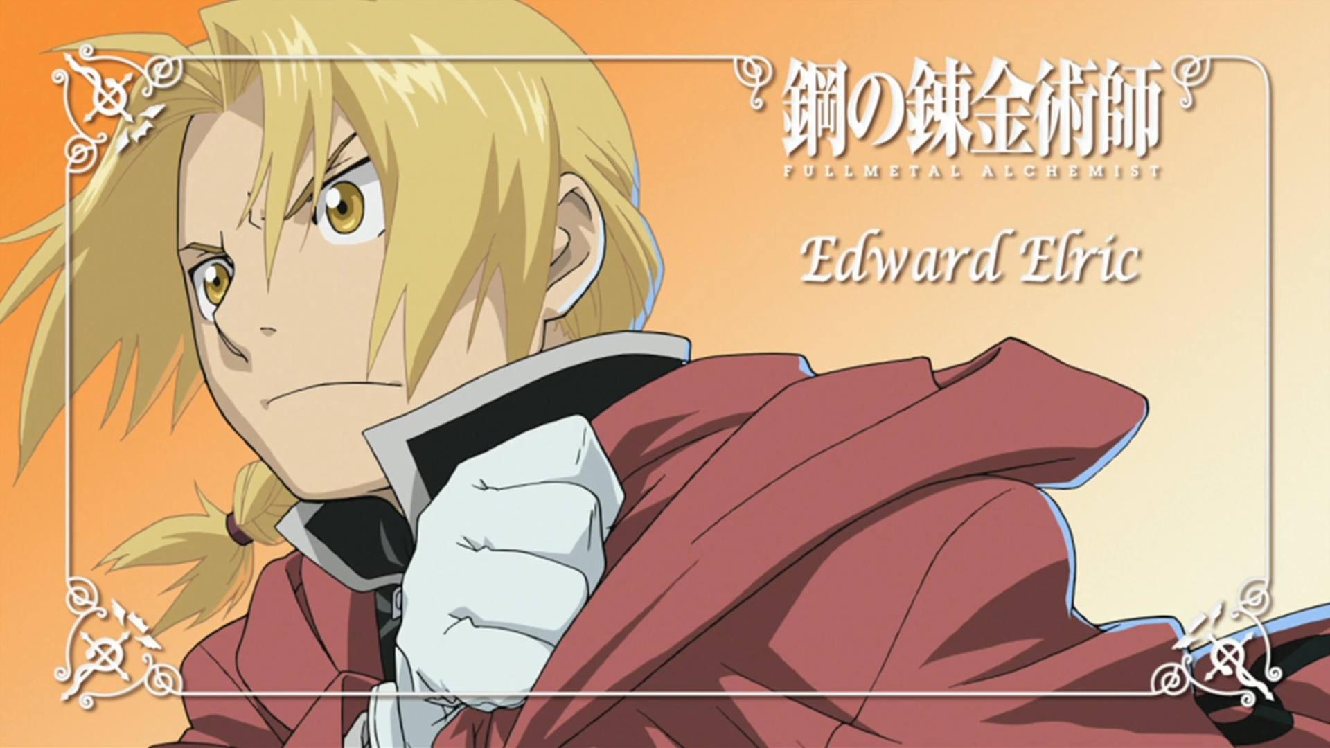 Anime 1920x1080 Fullmetal Alchemist: Brotherhood Elric Edward anime boys yellow eyes blonde